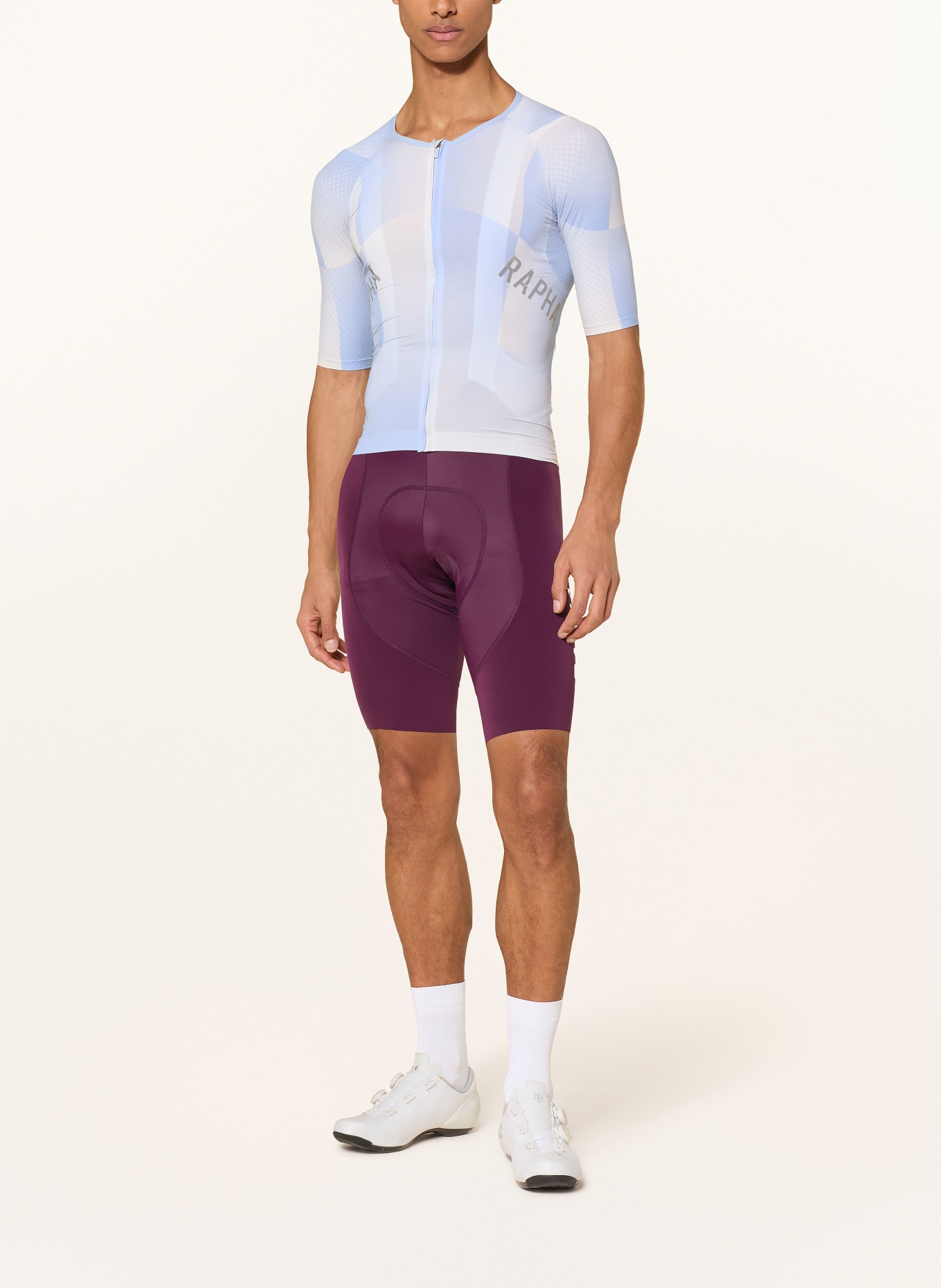 Rapha Cyklistické kalhoty PRO TEAM BIB III se šlemi a polstrovanou vložkou: FUCHSIOVÁ / BÍLÁ