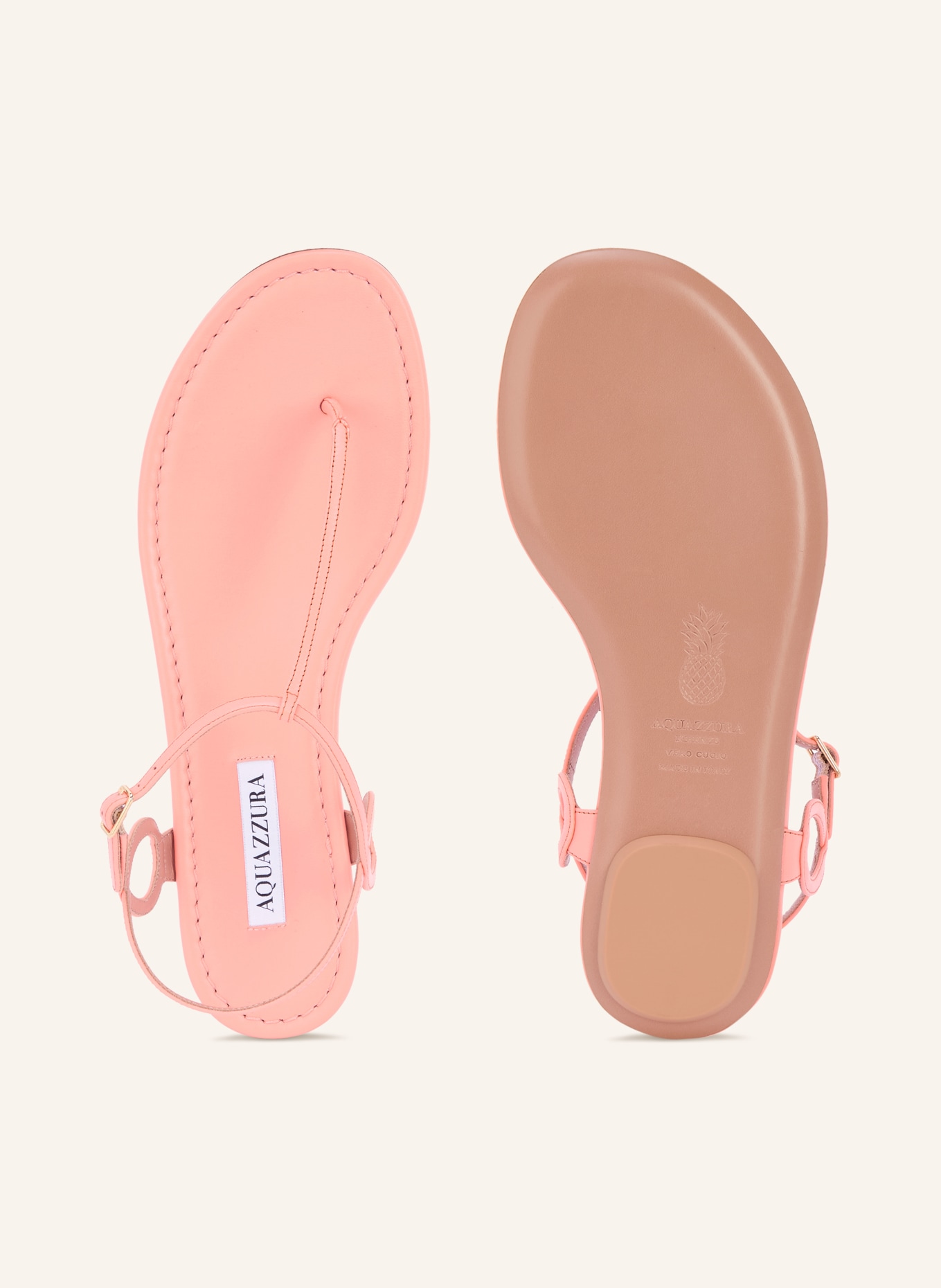 AQUAZZURA Flip Flops ALMOST BARE: LIGHT RED