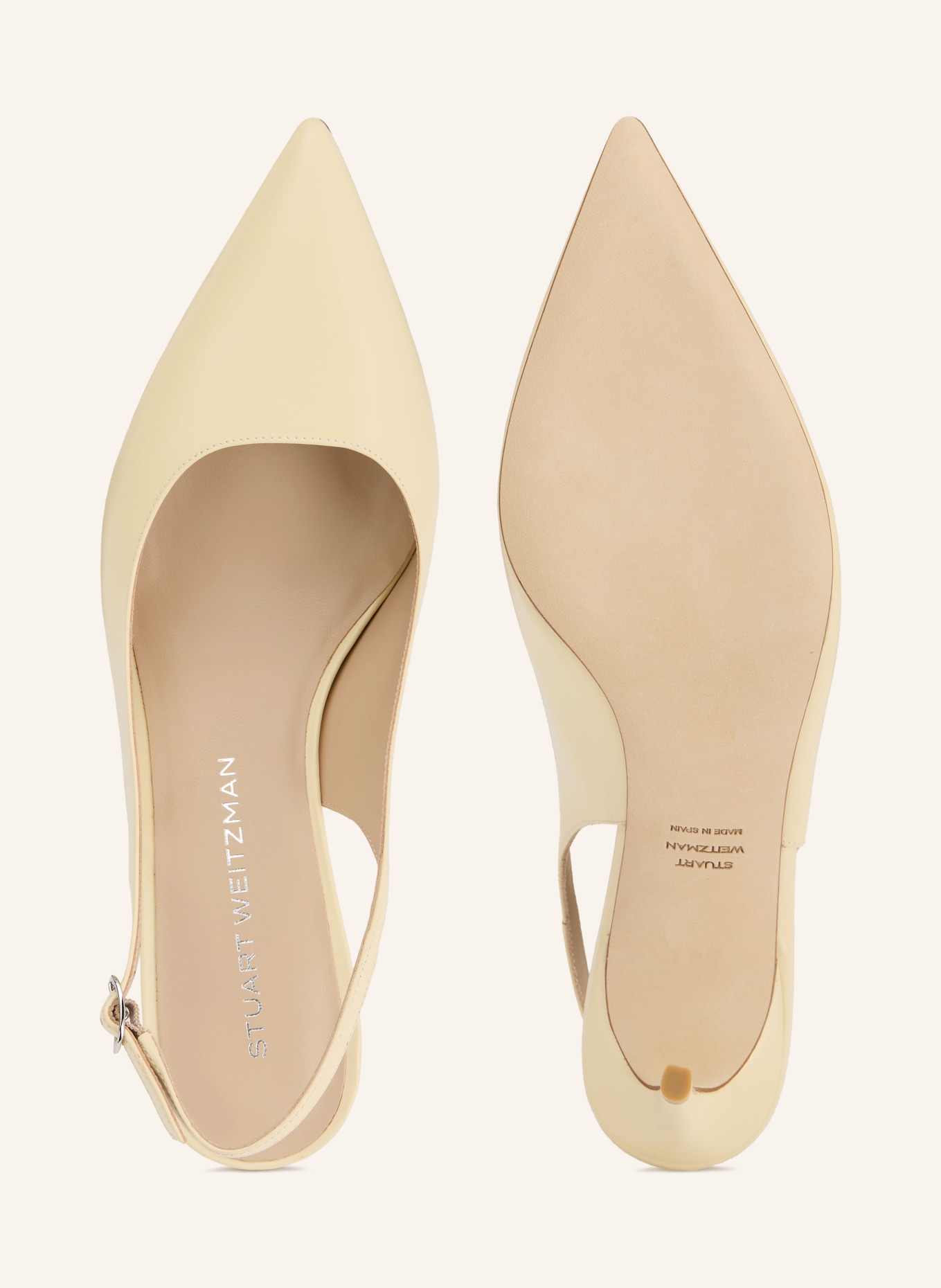 STUART WEITZMAN Slingpumps STUART POWER 75: BEIGE / SILBER