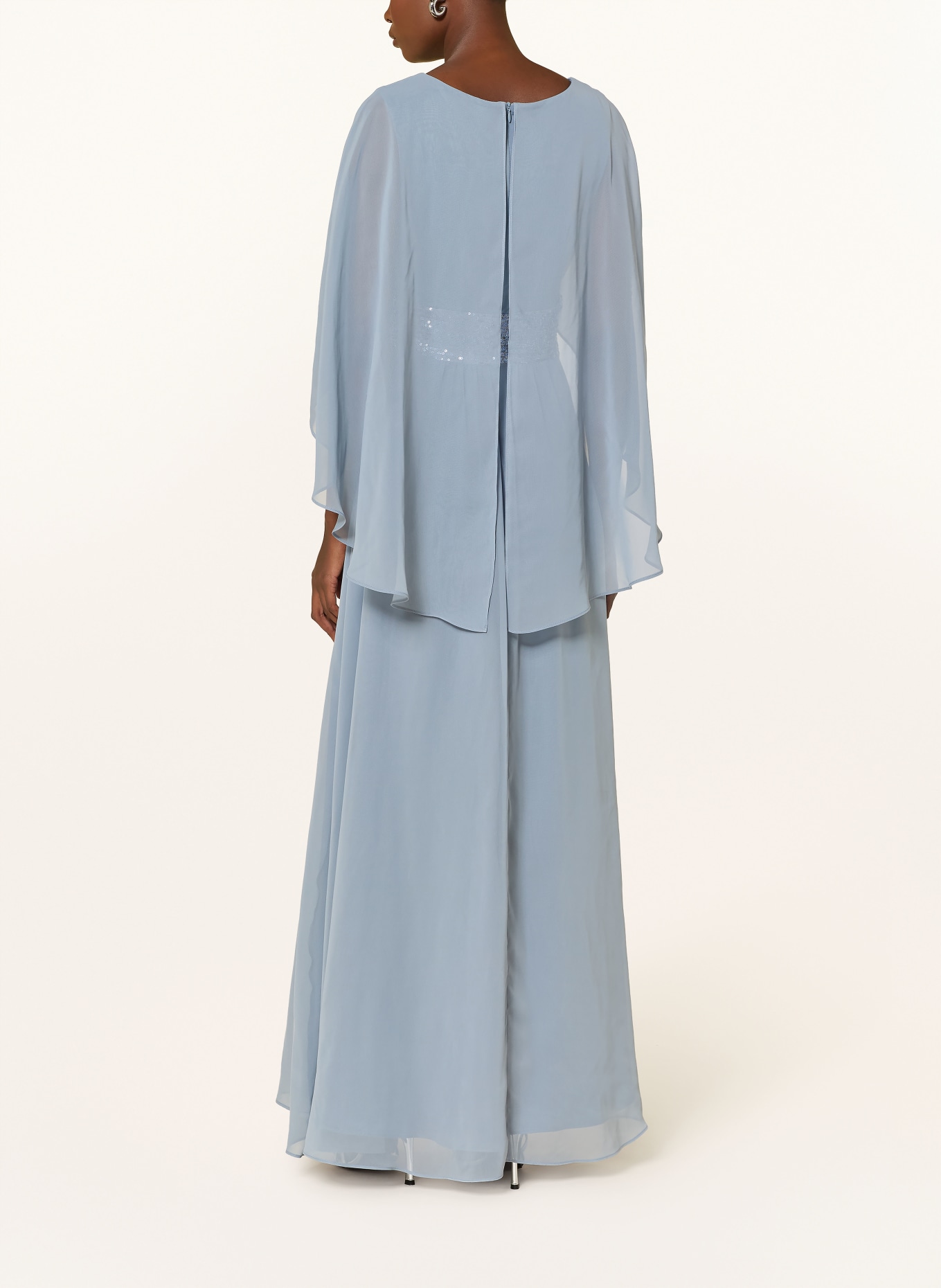 SWING Robe de soirée à paillettes: BLEU GRIS