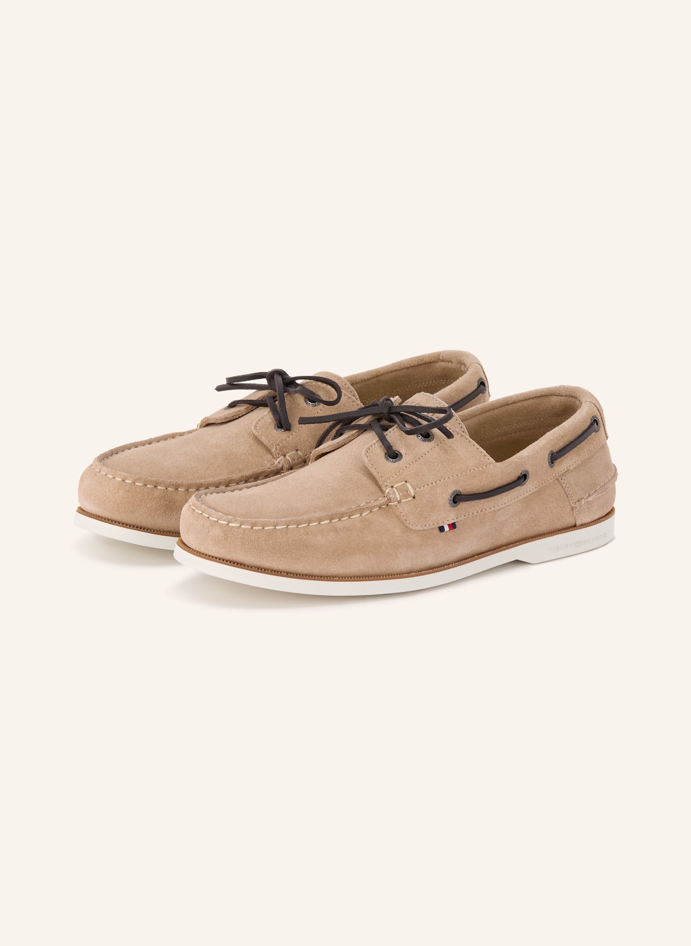 TOMMY HILFIGER Boat shoes: LIGHT BROWN