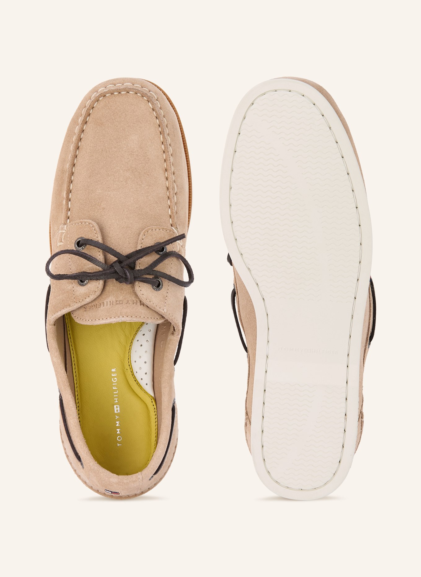 TOMMY HILFIGER Boat shoes: LIGHT BROWN