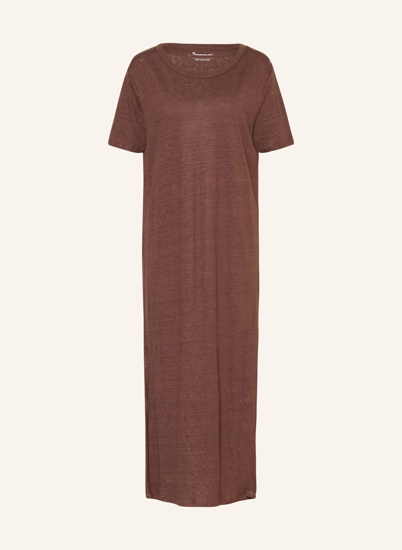 KnowledgeCotton Apparel Linnen jurk: VIEUX ROSE