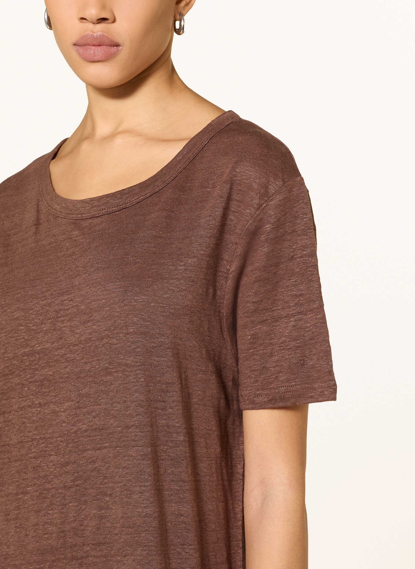 KnowledgeCotton Apparel Linnen jurk: VIEUX ROSE