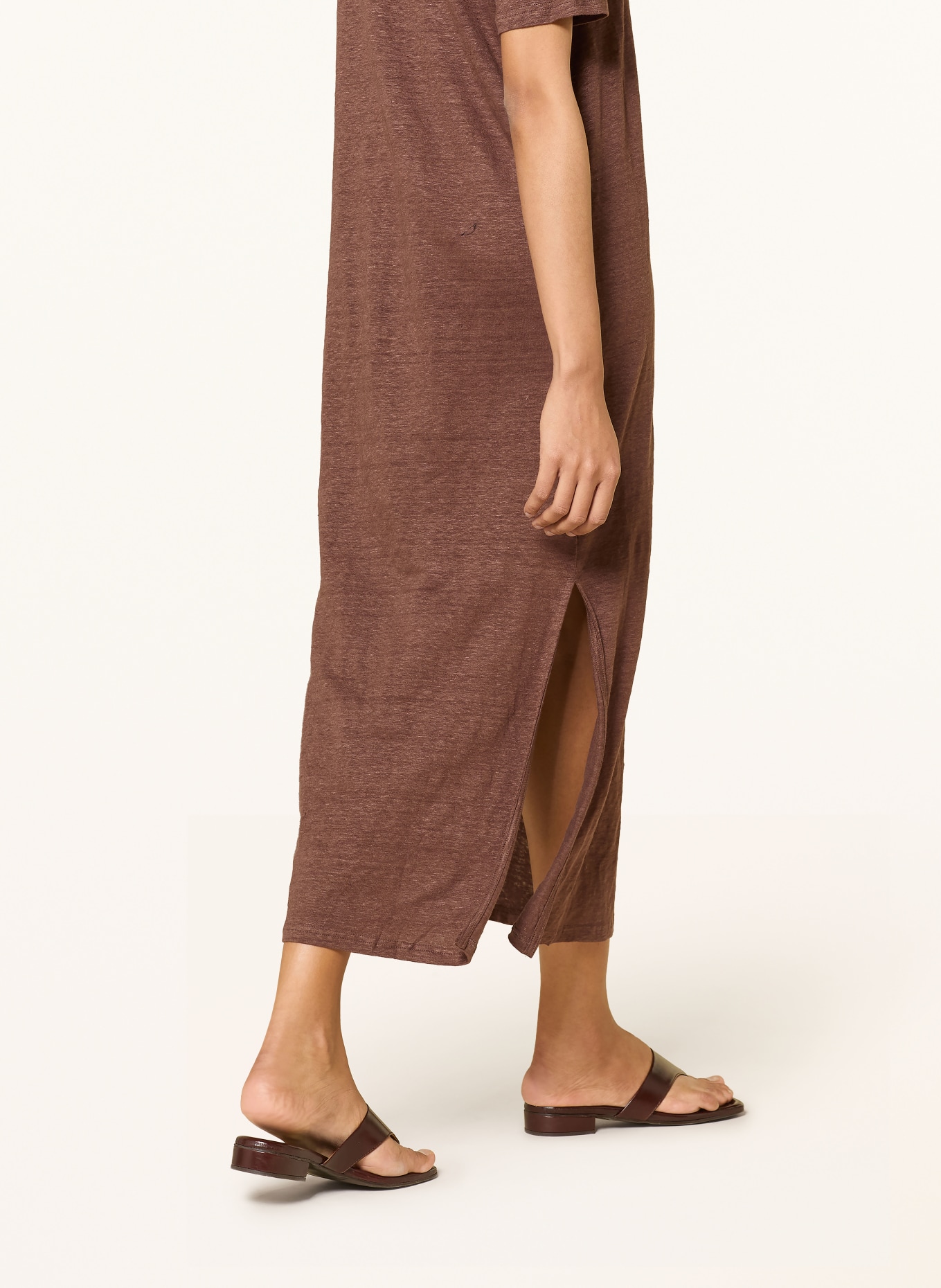 KnowledgeCotton Apparel Linnen jurk: VIEUX ROSE