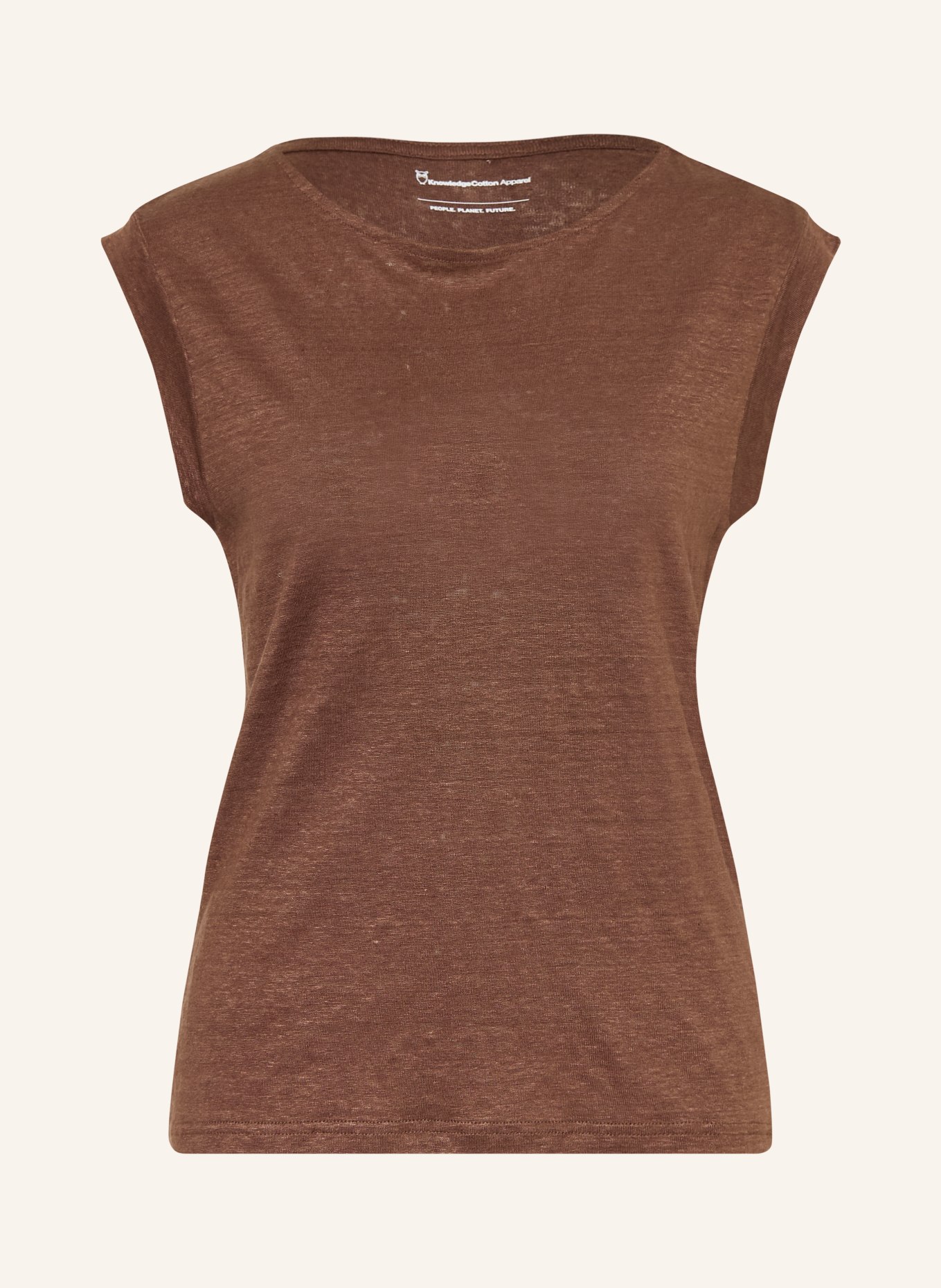 KnowledgeCotton Apparel Linen top: BROWN