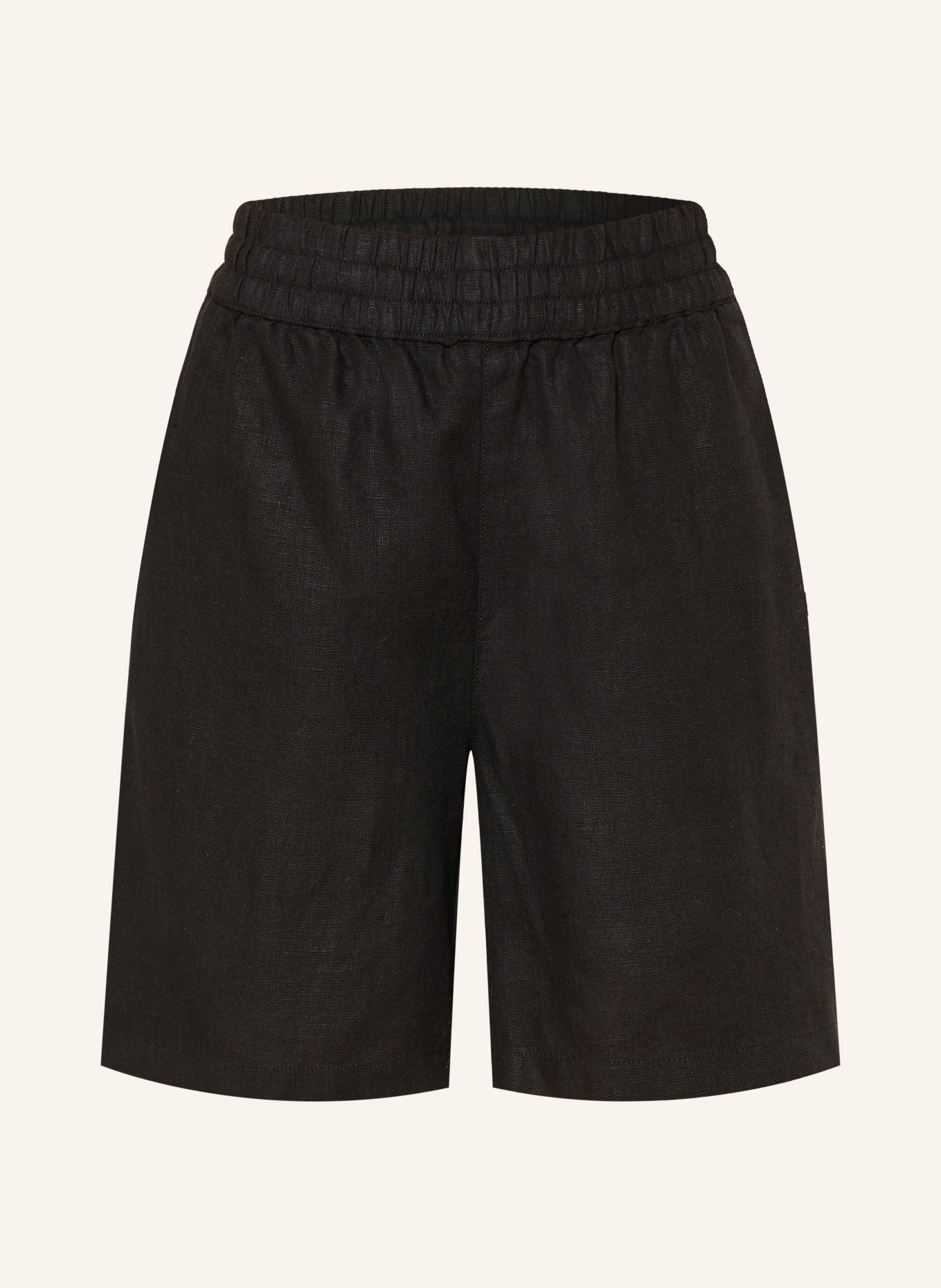 KnowledgeCotton Apparel Leinenshorts POSEY: SCHWARZ