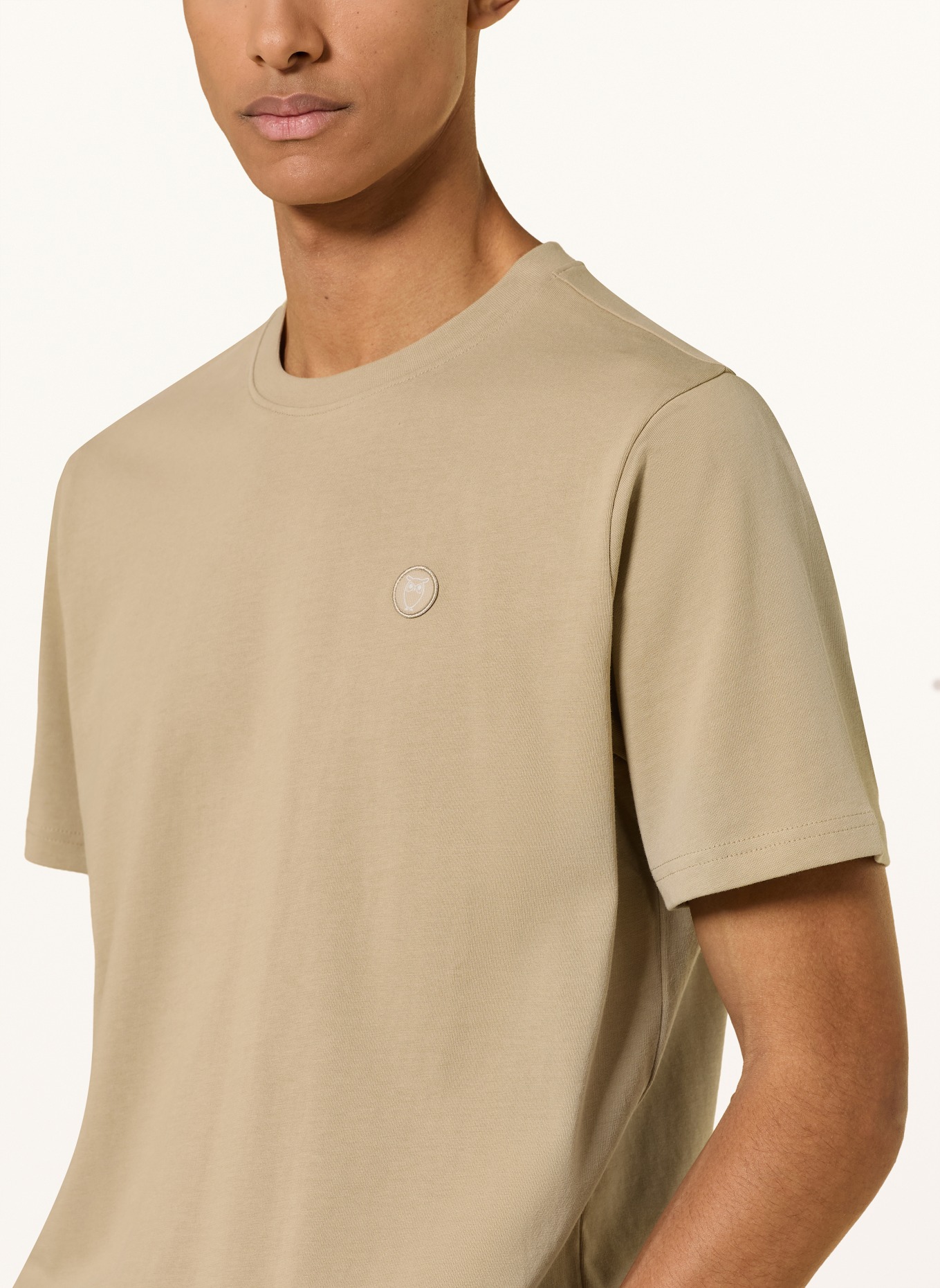 KnowledgeCotton Apparel T-shirt LOKE: LICHTBRUIN