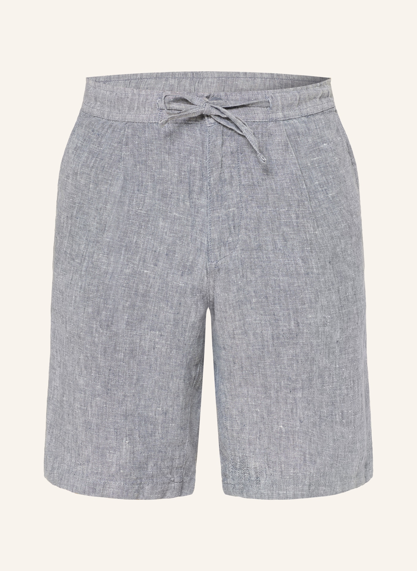 KnowledgeCotton Apparel Linnen shorts FIG Loose Fit: BLAUW