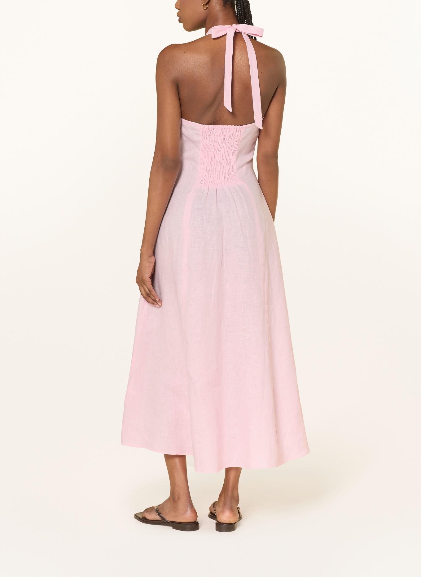 FAITHFULL THE BRAND Linen dress MARAIS: LIGHT PINK