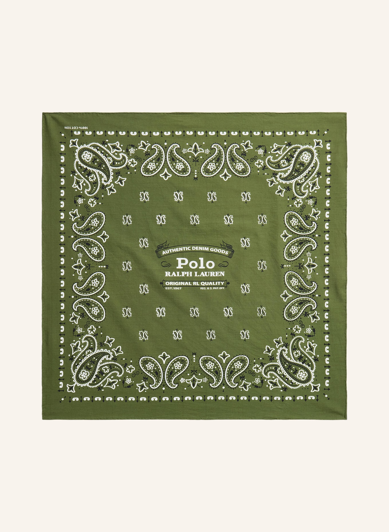 POLO RALPH LAUREN doek: OLIJF / WIT / ZWART