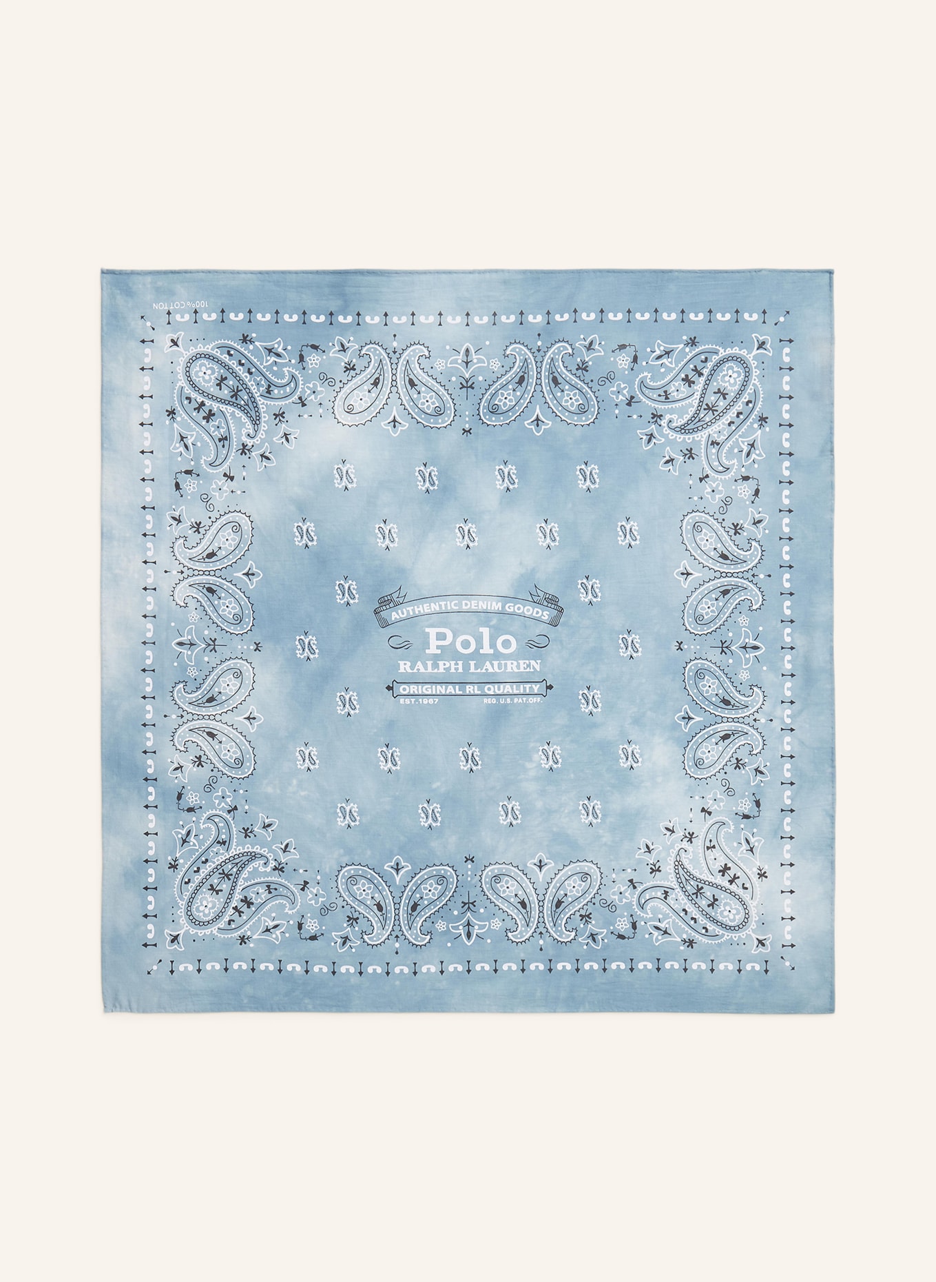 POLO RALPH LAUREN doek: BLAUWGRIJS / WIT / ZWART