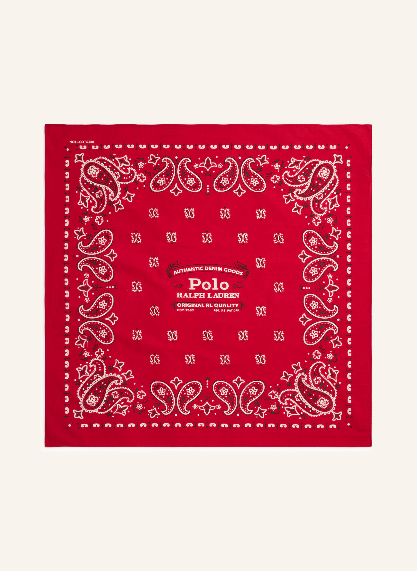 POLO RALPH LAUREN doek: ROOD / WIT / ZWART