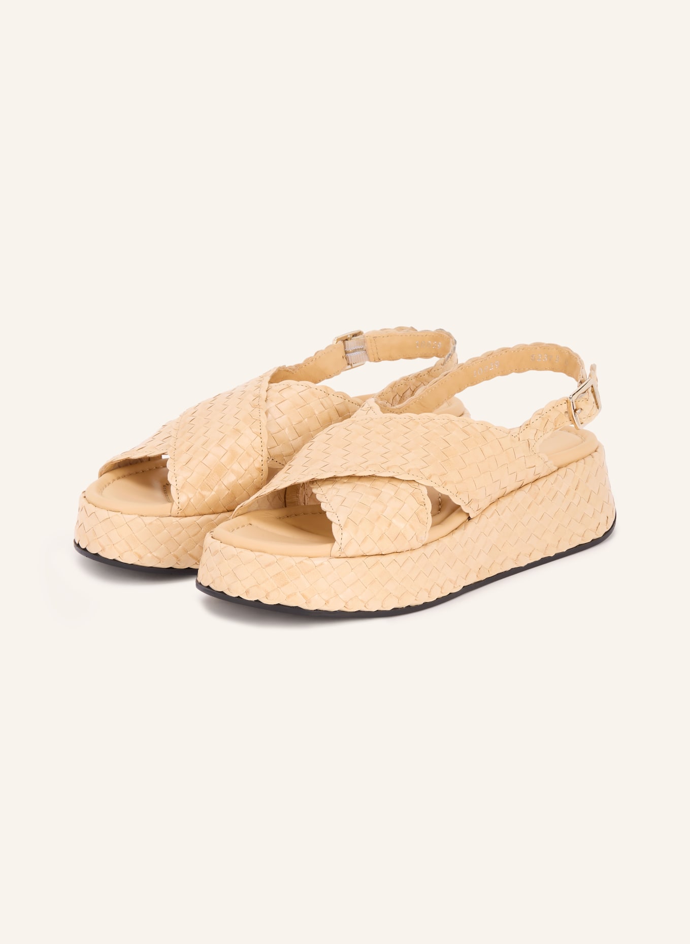 PONS QUINTANA Platform sandals: CREAM