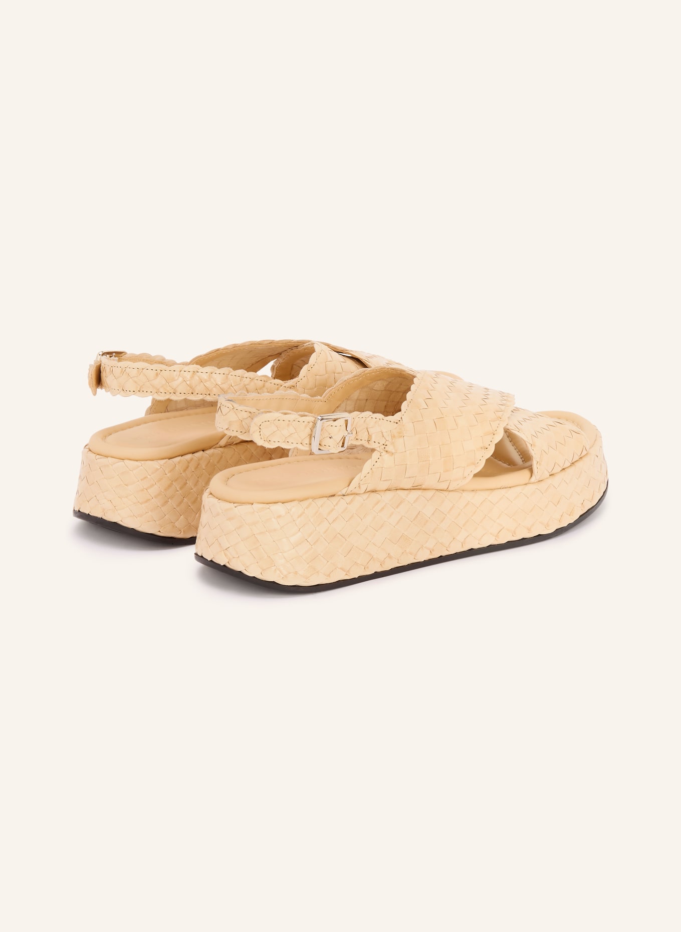 PONS QUINTANA Platform sandals: CREAM