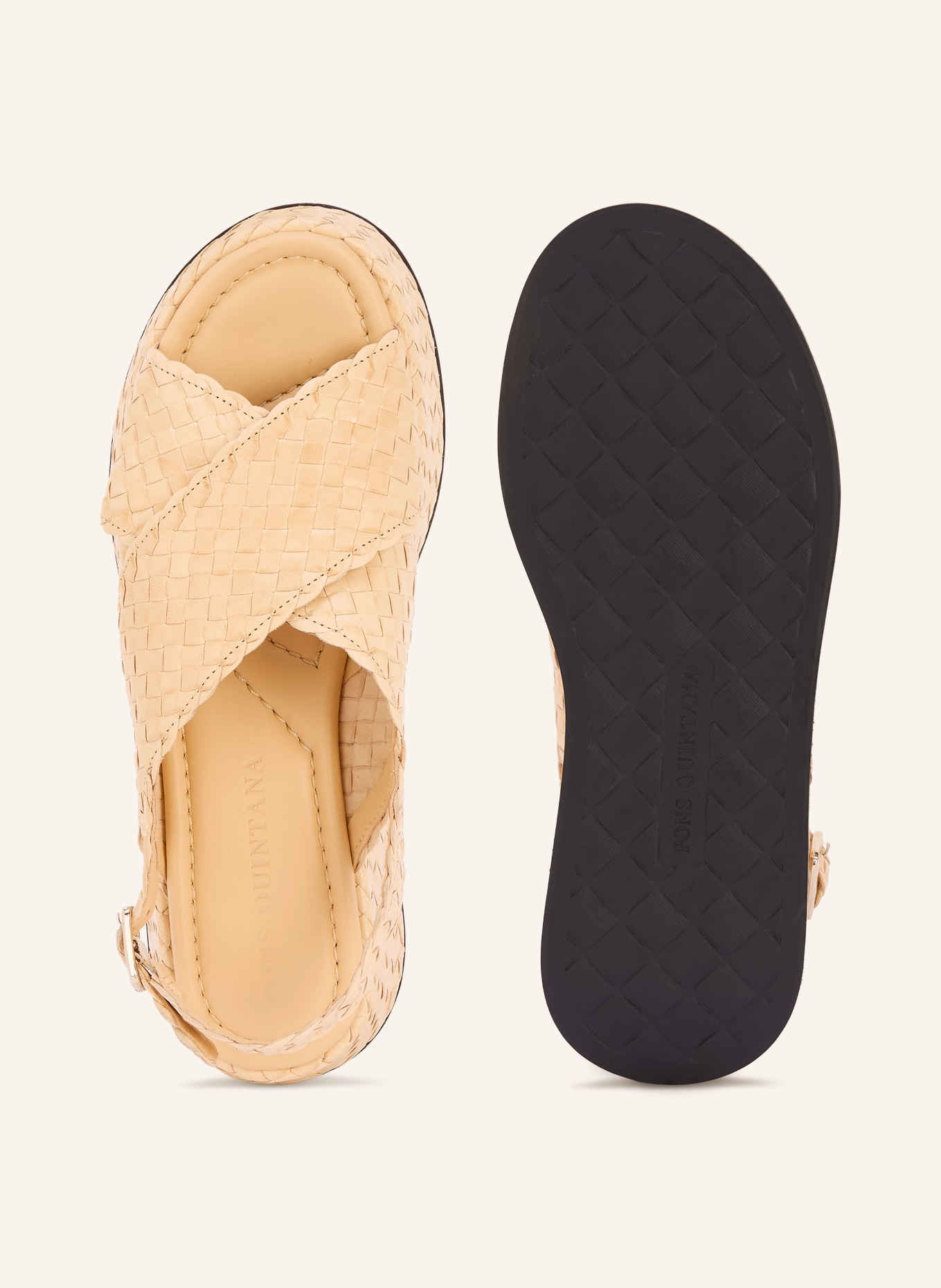 PONS QUINTANA Platform sandals: CREAM