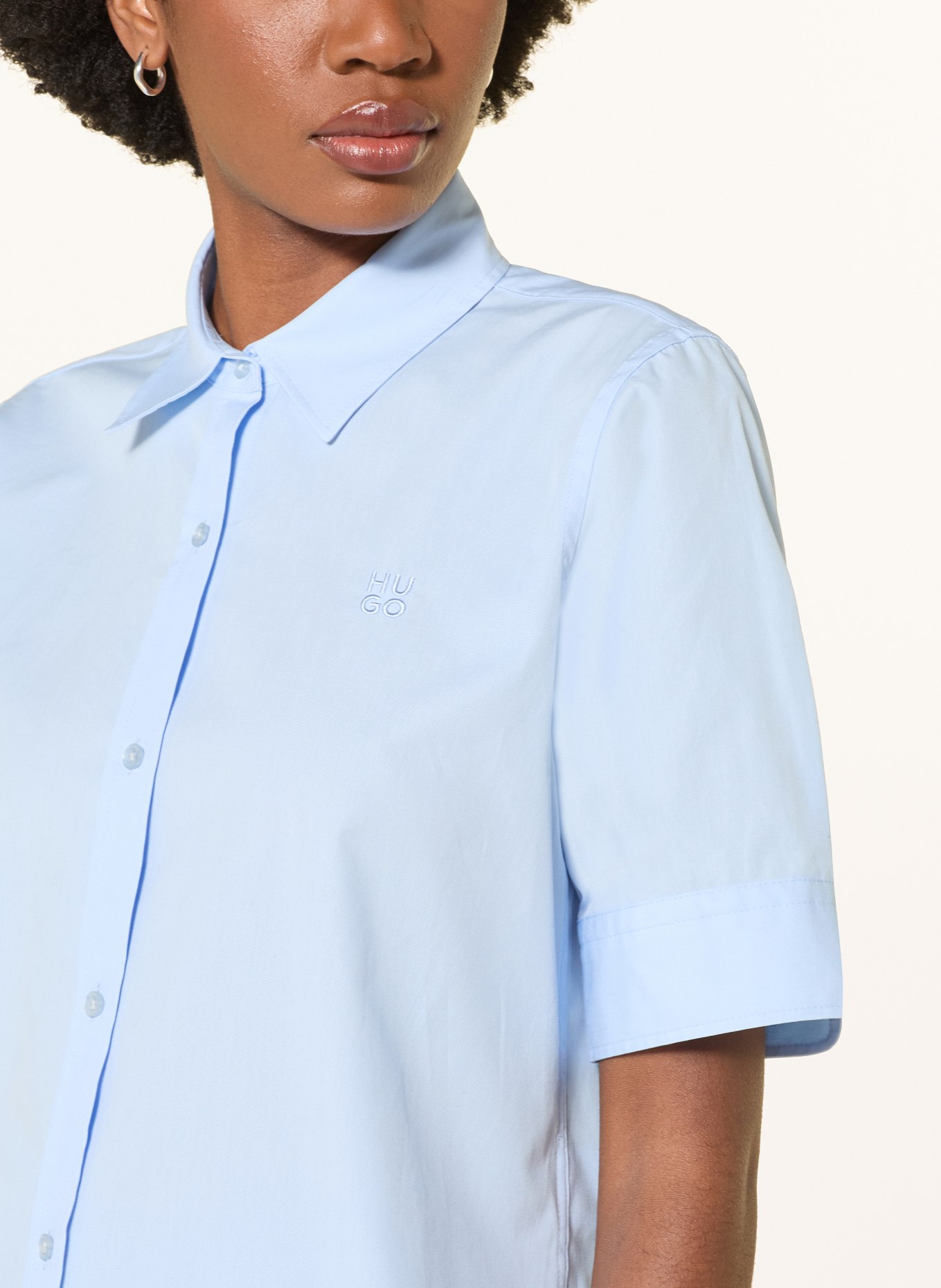 HUGO Koszula THE SUMMER SHIRT: JASNONIEBIESKI