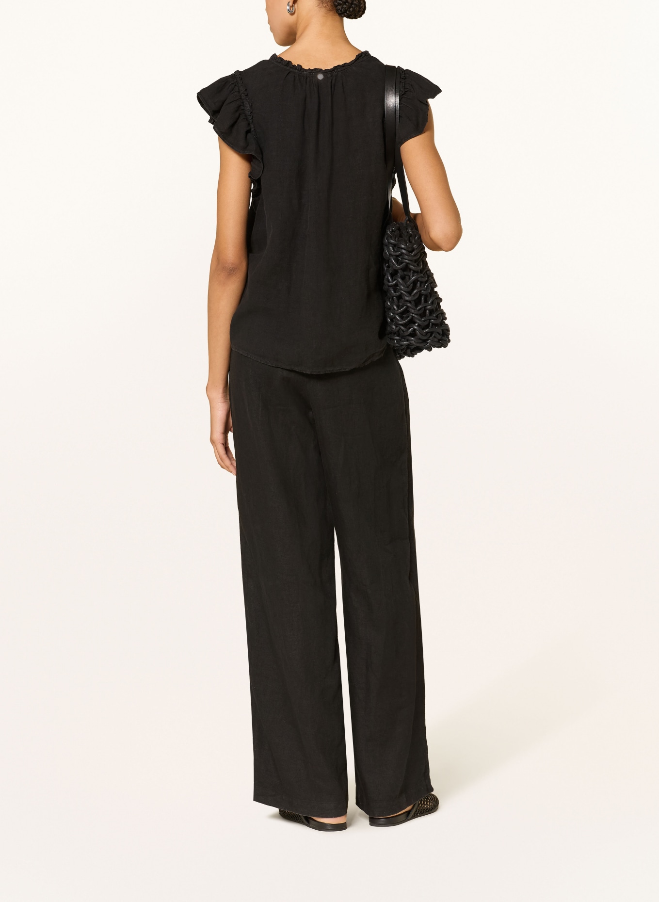 MOS MOSH Leinenhose MMEMMI: SCHWARZ