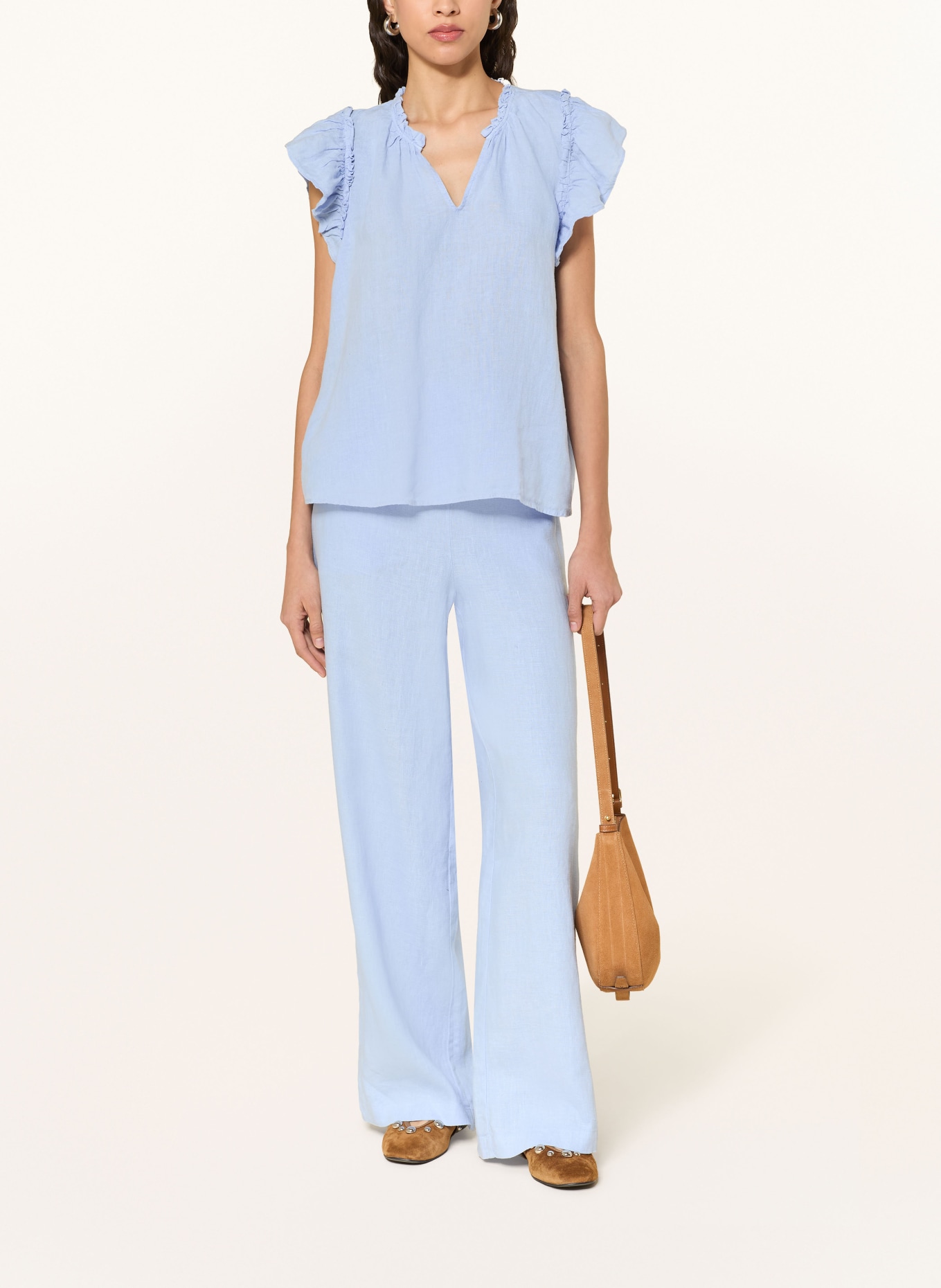 MOS MOSH Leinenhose MMEMMI: HELLBLAU