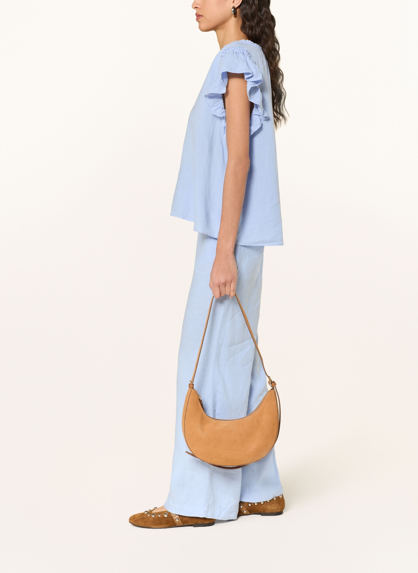 MOS MOSH Leinenhose MMEMMI: HELLBLAU