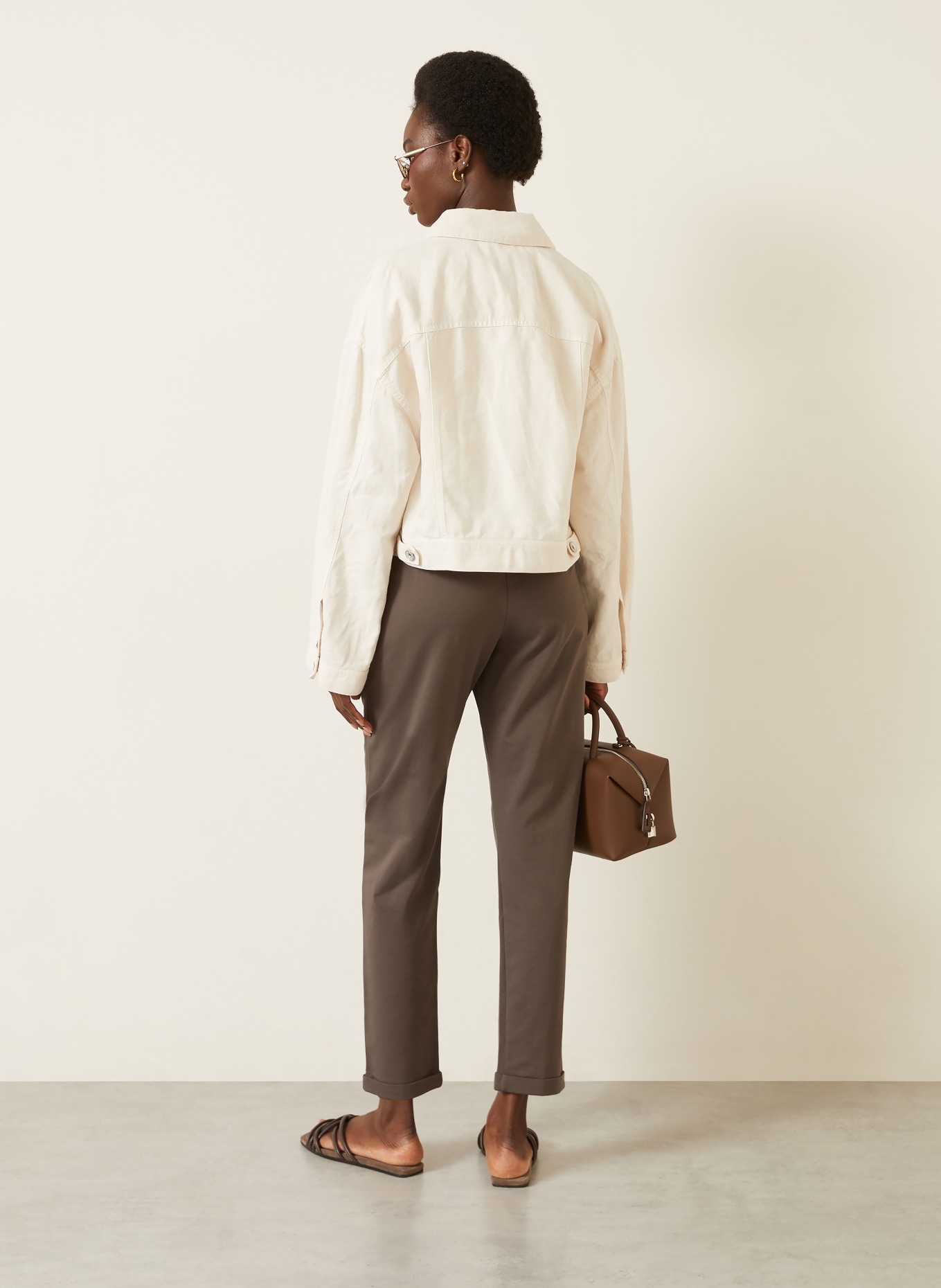 BRUNELLO CUCINELLI Pantalon de jogging avec pierres décoratives: MARRON FONCÉ