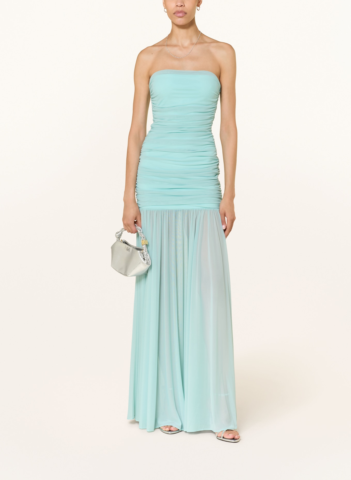 RETROFÊTE ADELE off-shoulder dress: MINT