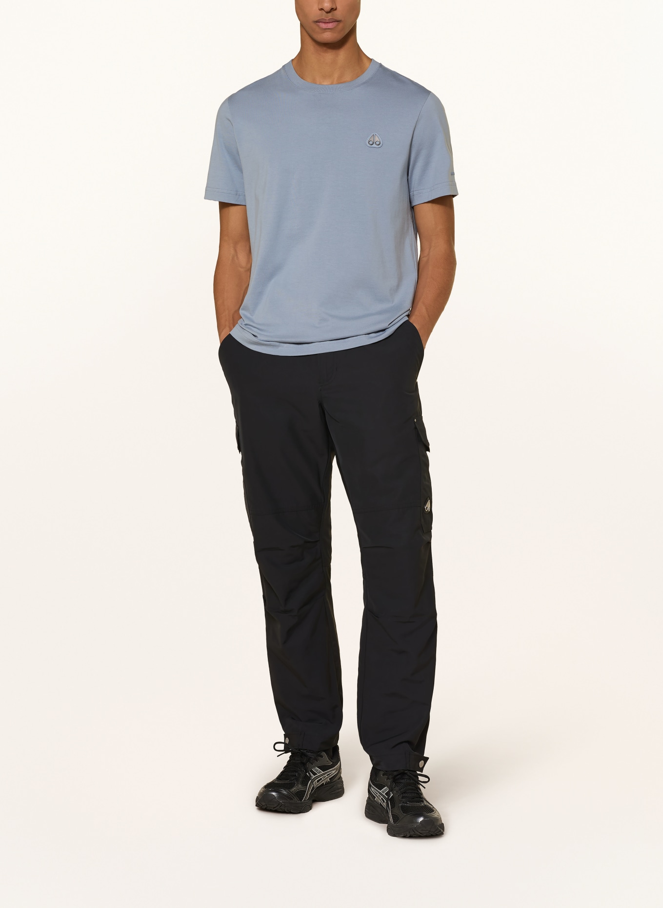 MOOSE KNUCKLES T-Shirt CRESCENT: BLAUGRAU