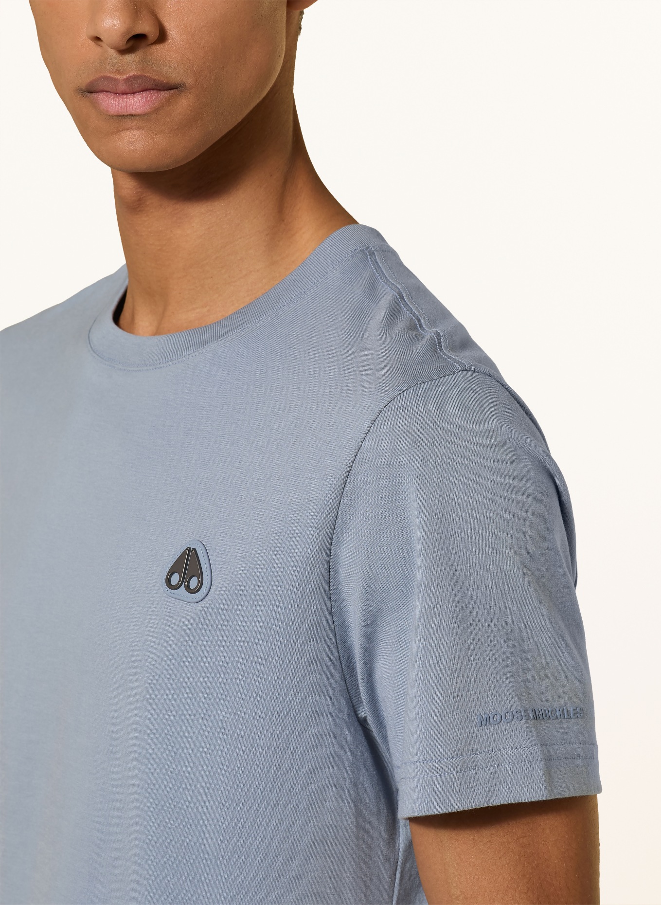 MOOSE KNUCKLES T-Shirt CRESCENT: BLAUGRAU