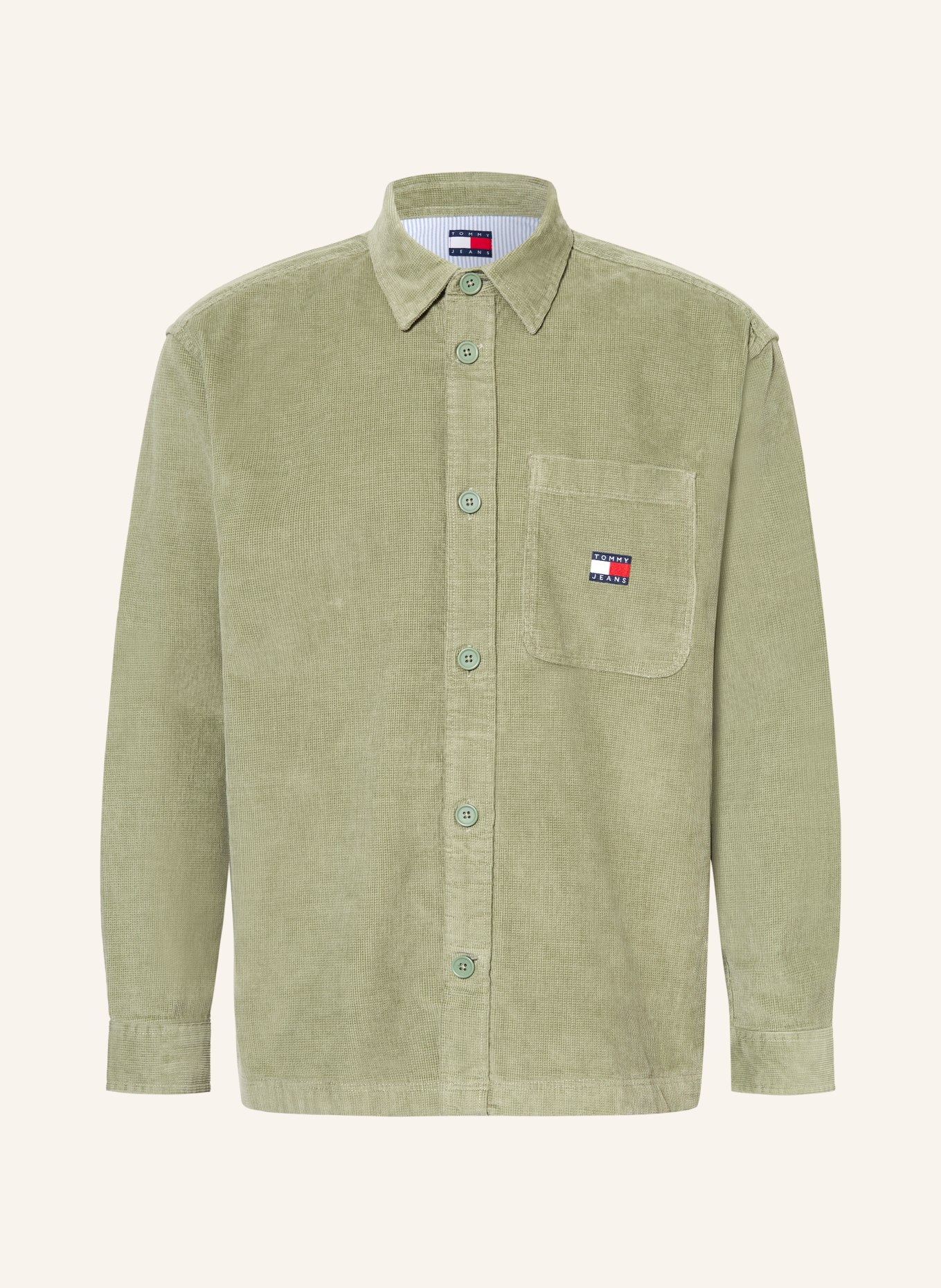 TOMMY JEANS Cord-Overjacket: OLIV
