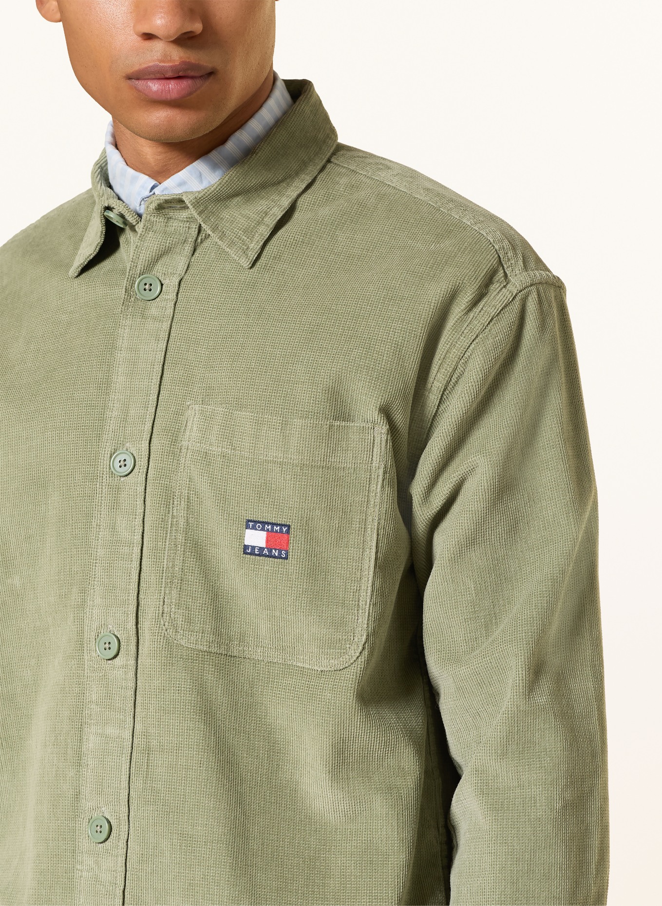 TOMMY JEANS Cord-Overjacket: OLIV