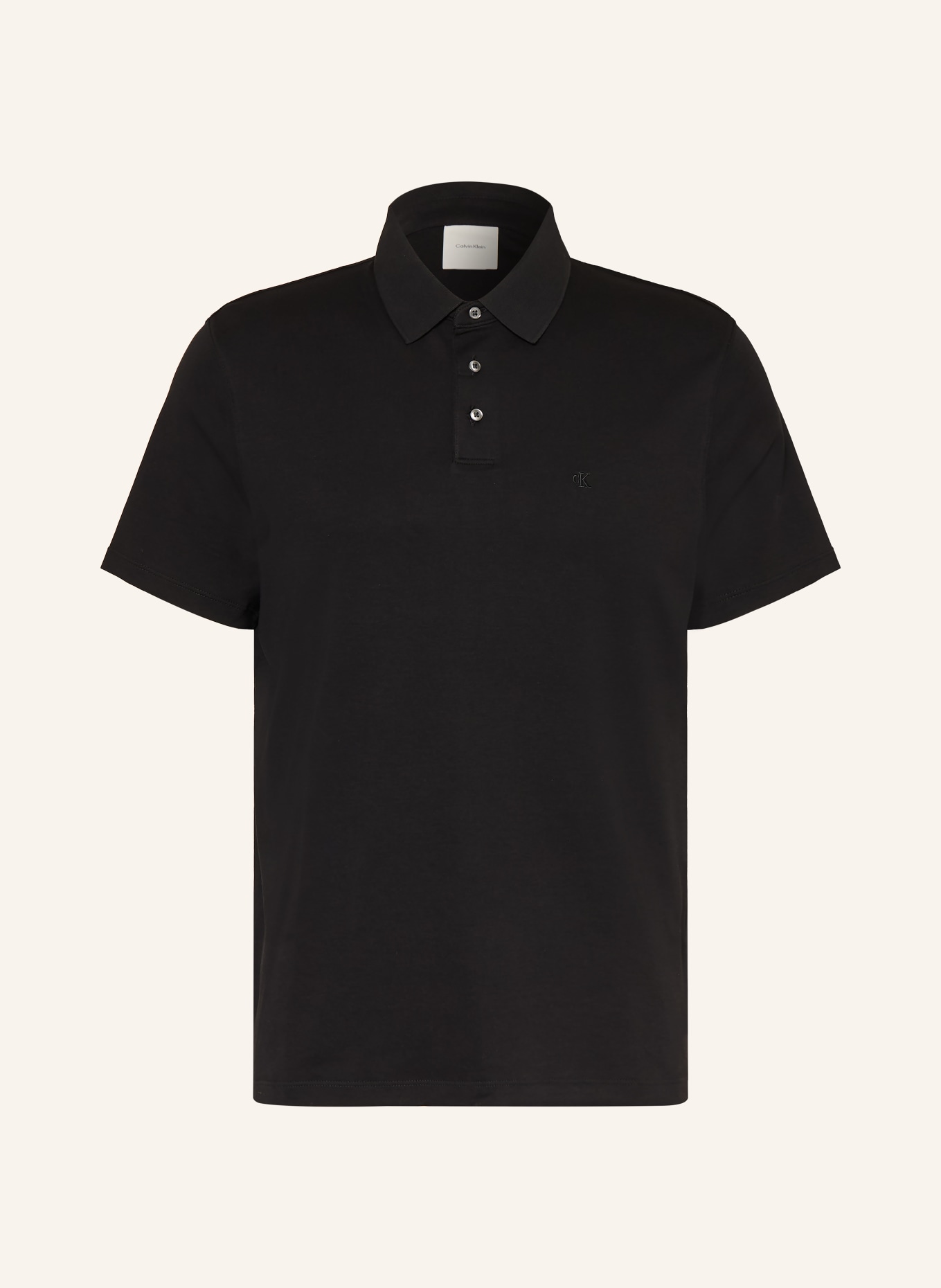 Calvin Klein Jersey-Poloshirt Classic Fit: SCHWARZ