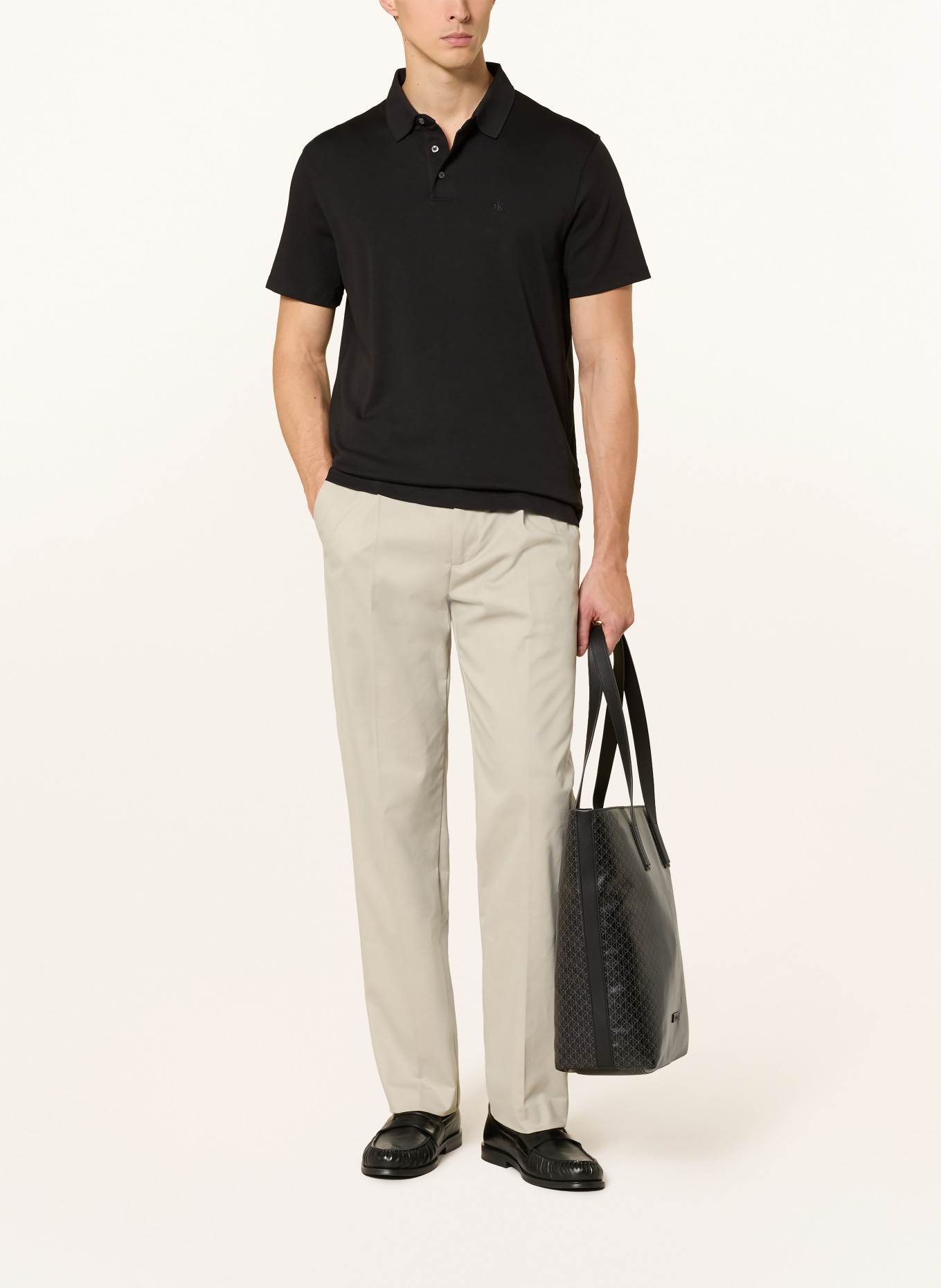 Calvin Klein Jersey-Poloshirt Classic Fit: SCHWARZ