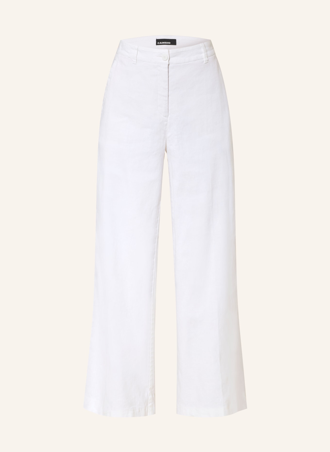 CAMBIO Marlenehose ADRIENNE mit Leinen: WEISS