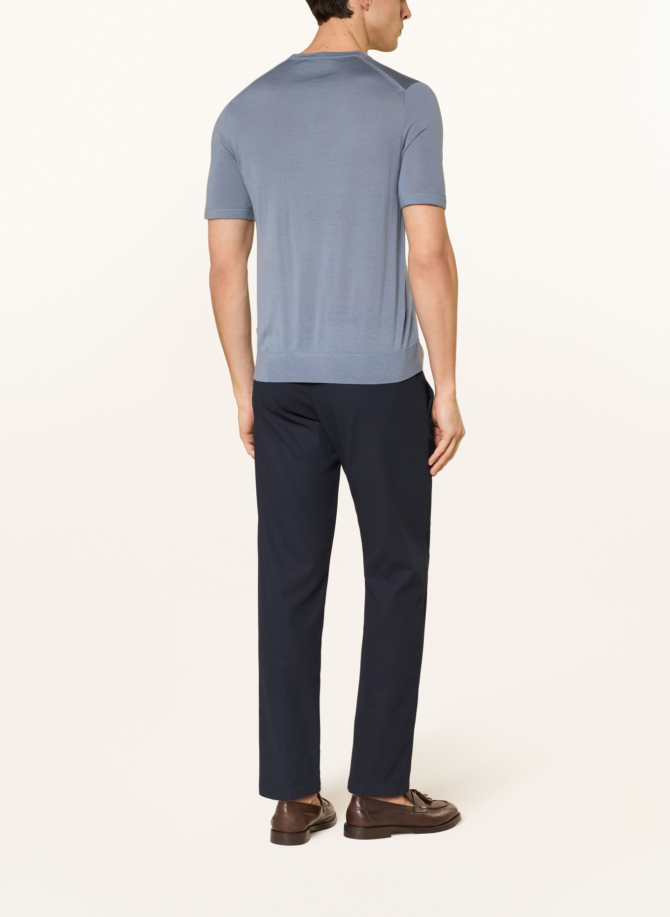 TIGER OF SWEDEN Dzianinowa koszulka CONNOR: SZARONIEBIESKI