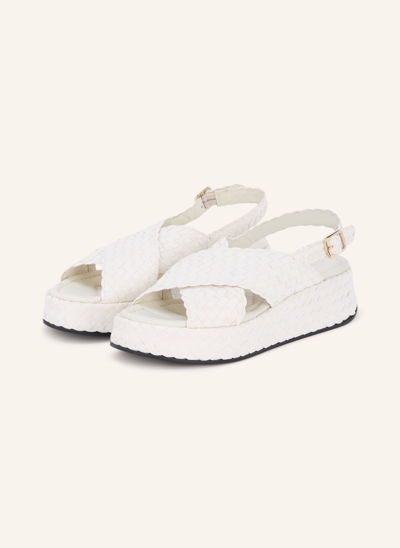 PONS QUINTANA Plateau-Sandalen MAUI: WEISS