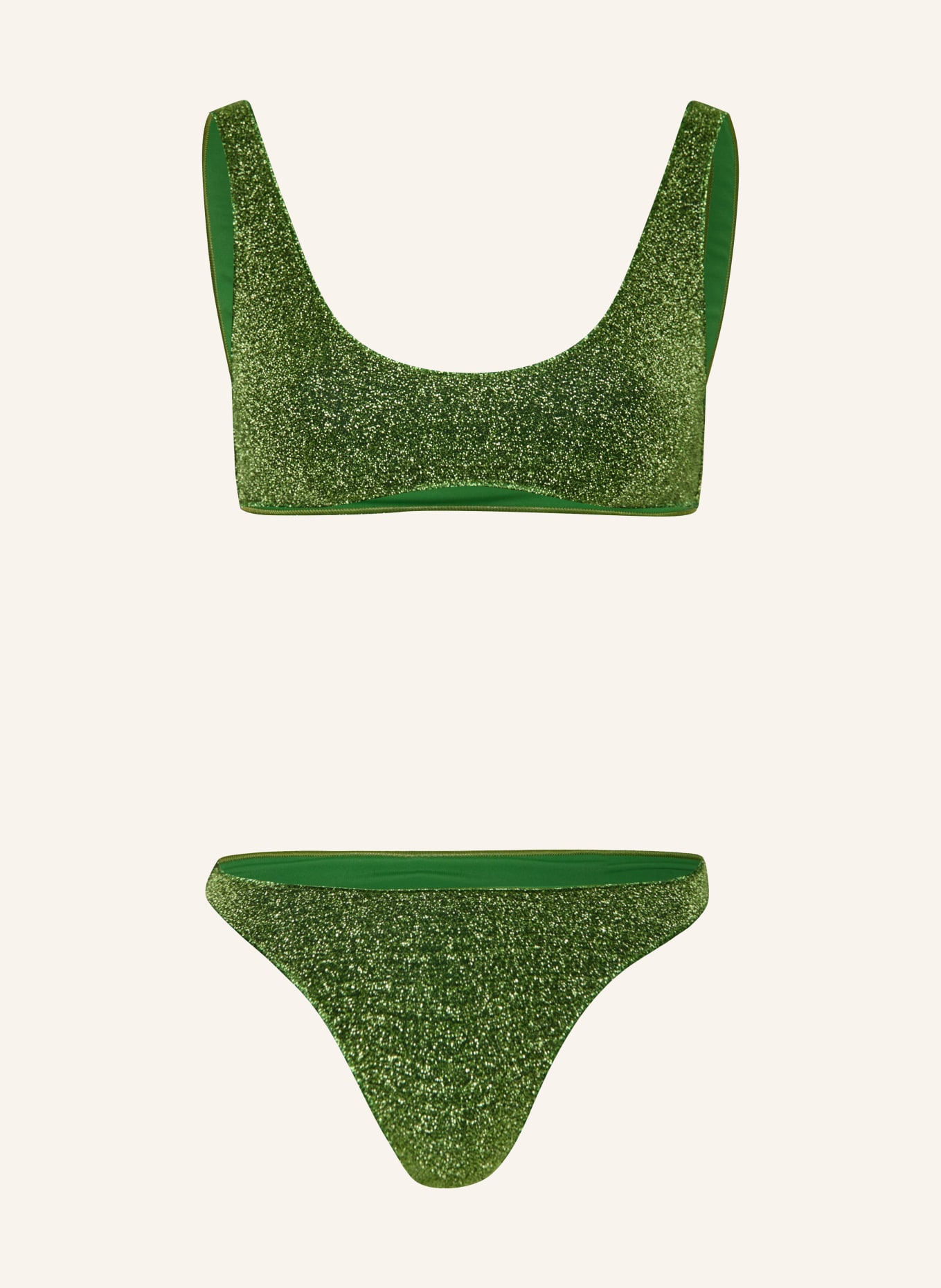 Oséree Bustier bikiny LUMIERE SPORTY: ZELENÁ