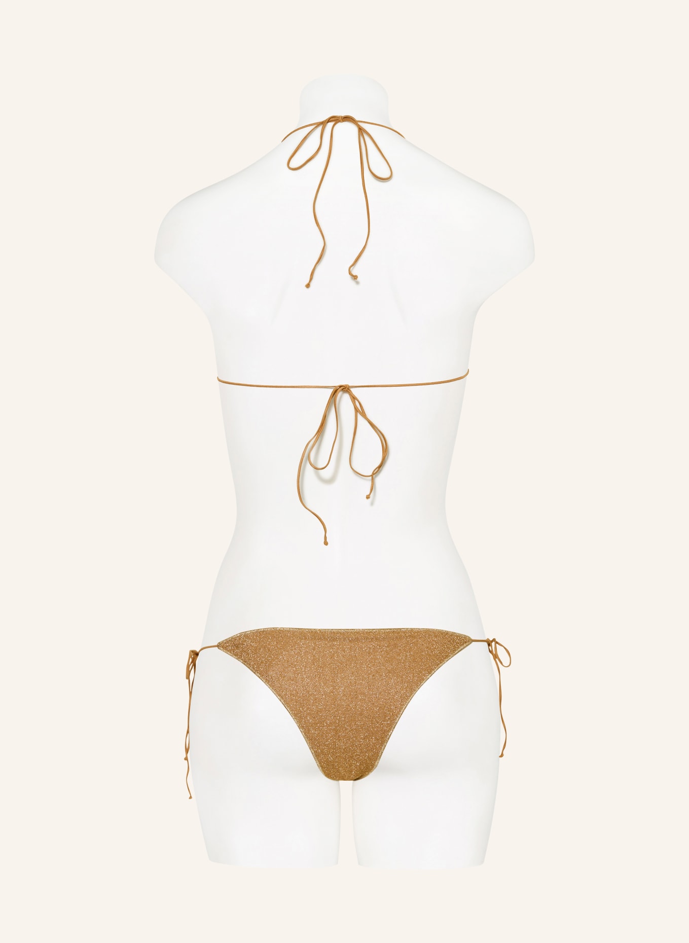 Oséree Triangelbikini LUMIERE met glittergaren: GOUD