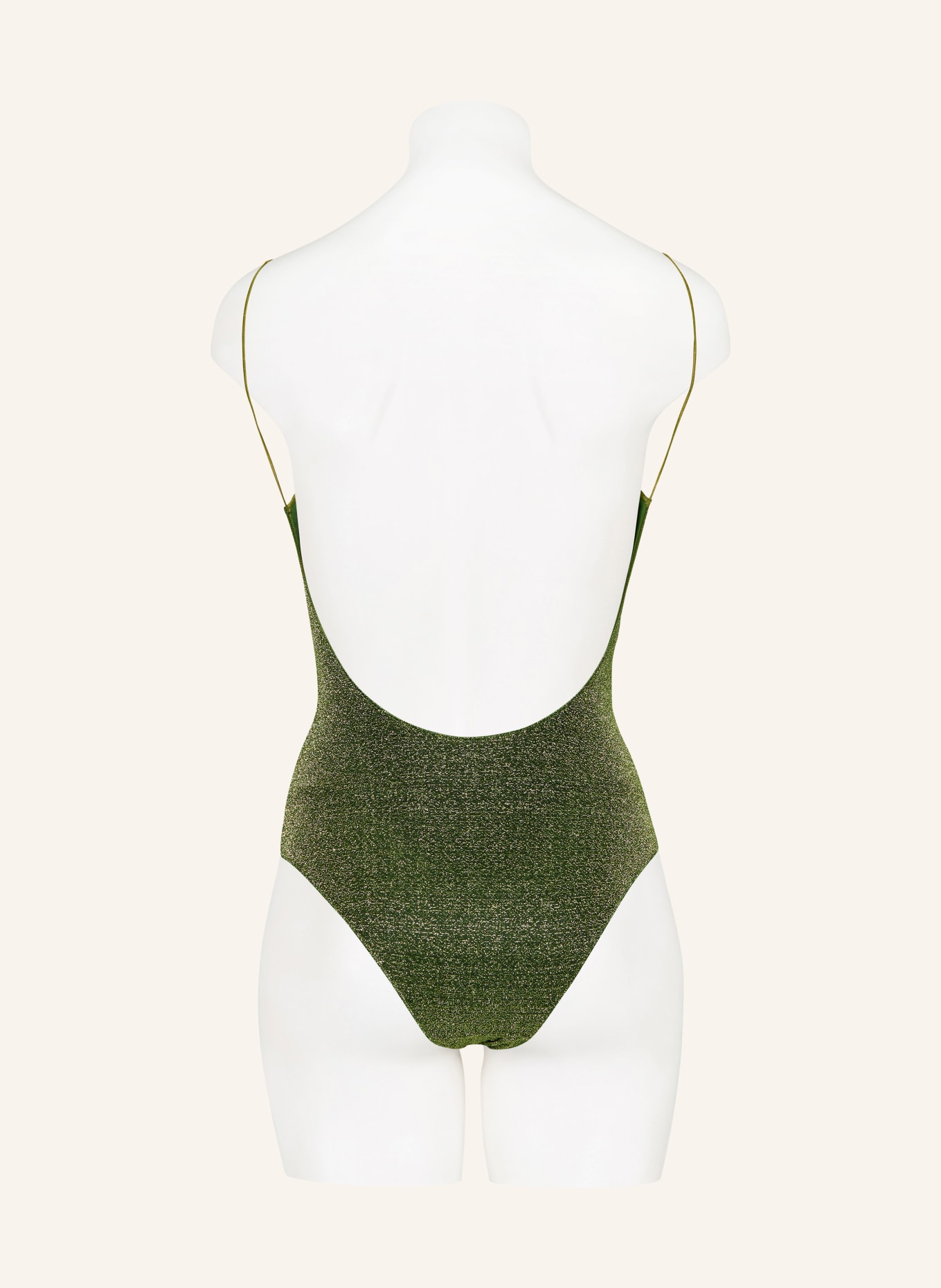 Oséree Badpak LUMIERE MAILLOT met glittergaren: GROEN / GOUD
