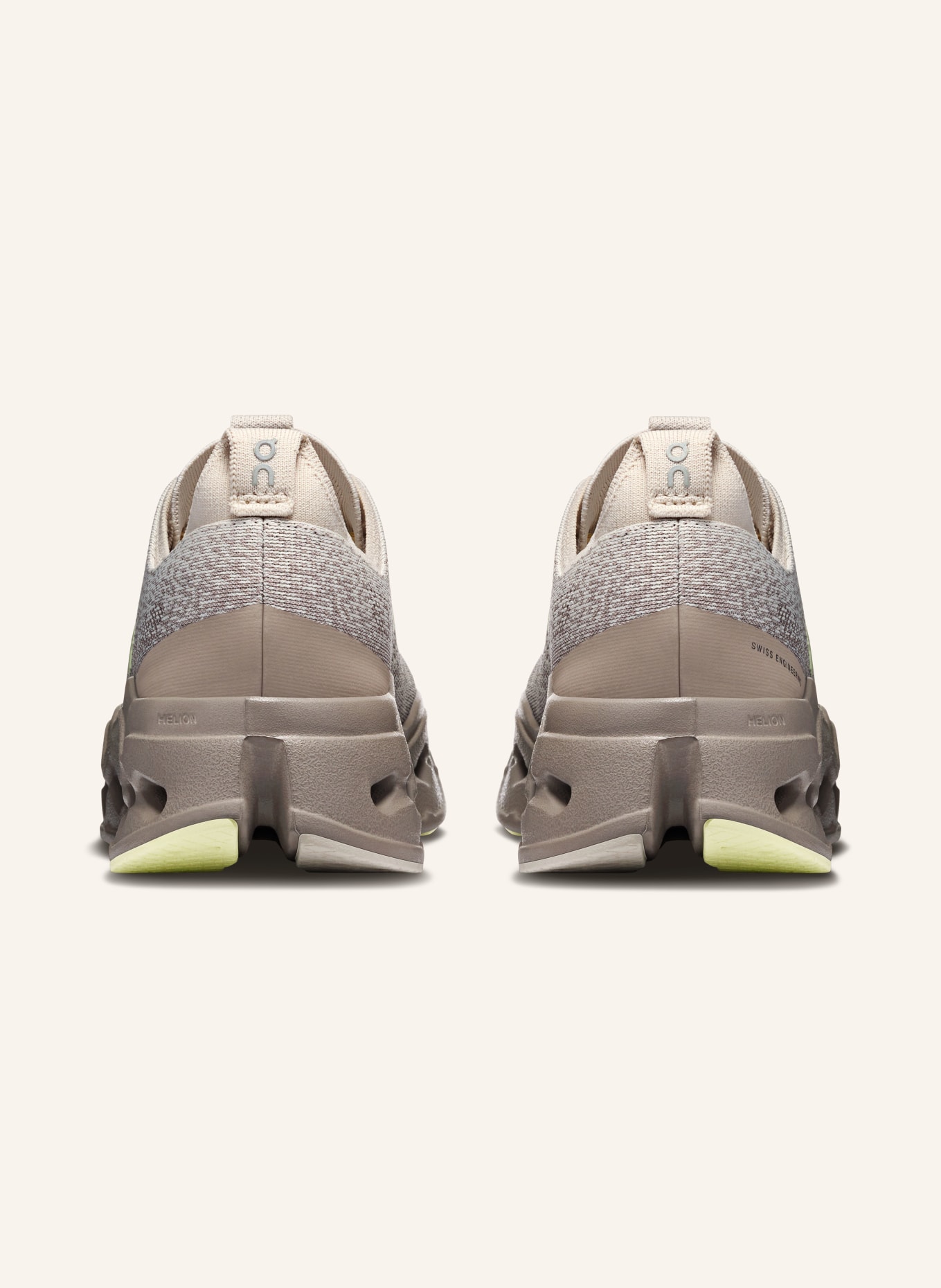 On Laufschuhe CLOUDSURFER MAX: ECRU / HELLGRAU / HELLGELB