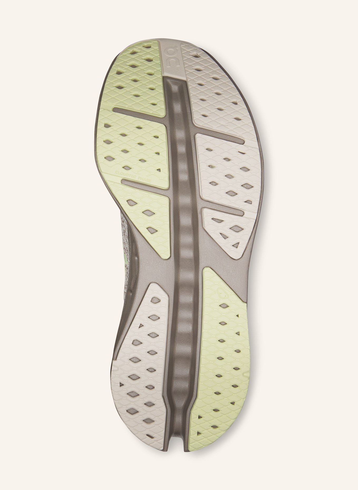 On Laufschuhe CLOUDSURFER MAX: ECRU / HELLGRAU / HELLGELB