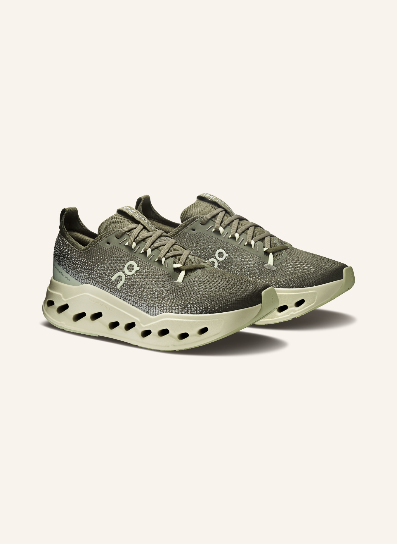 On Hardloopschoenen CLOUDSURFER MAX: OLIJF / LICHTGEEL