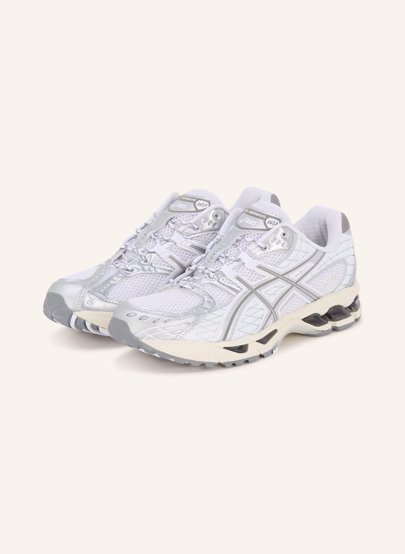 ASICS Sneaker GEL-NIMBUS 10.1: WEISS / SILBER