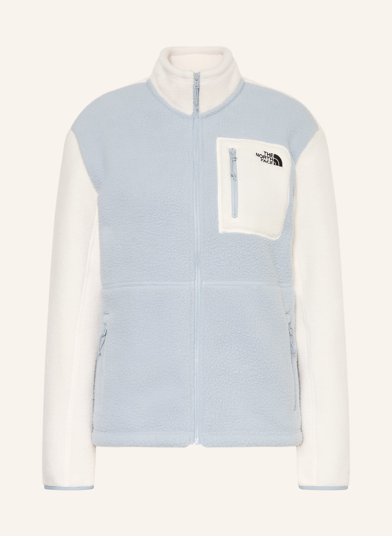 THE NORTH FACE Fleecejacke YUMIORI 1/4 FULLZIP: CREME / HELLBLAU