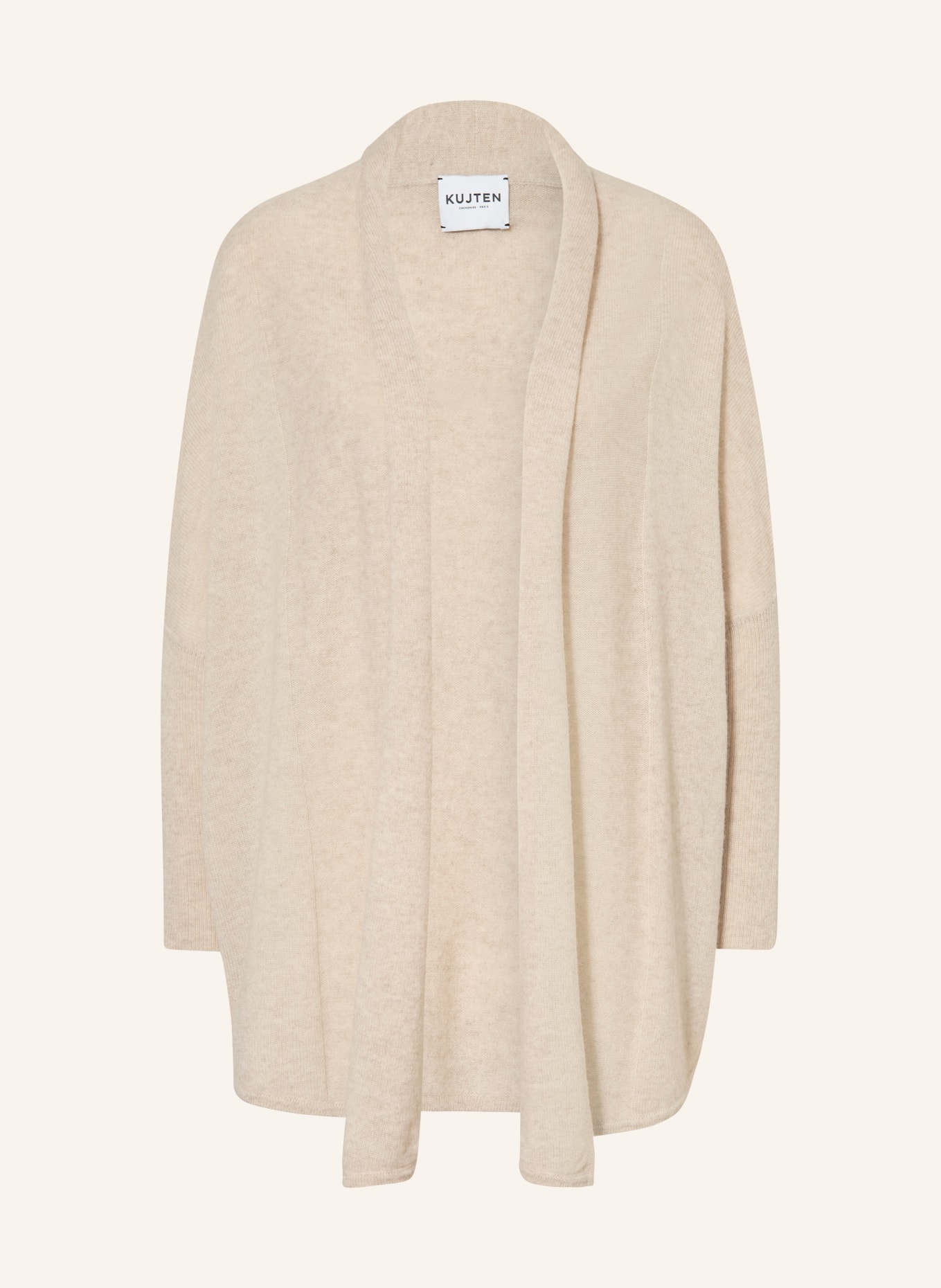 KUJTEN Couverture tricotée LOUKA en cachemire: BEIGE