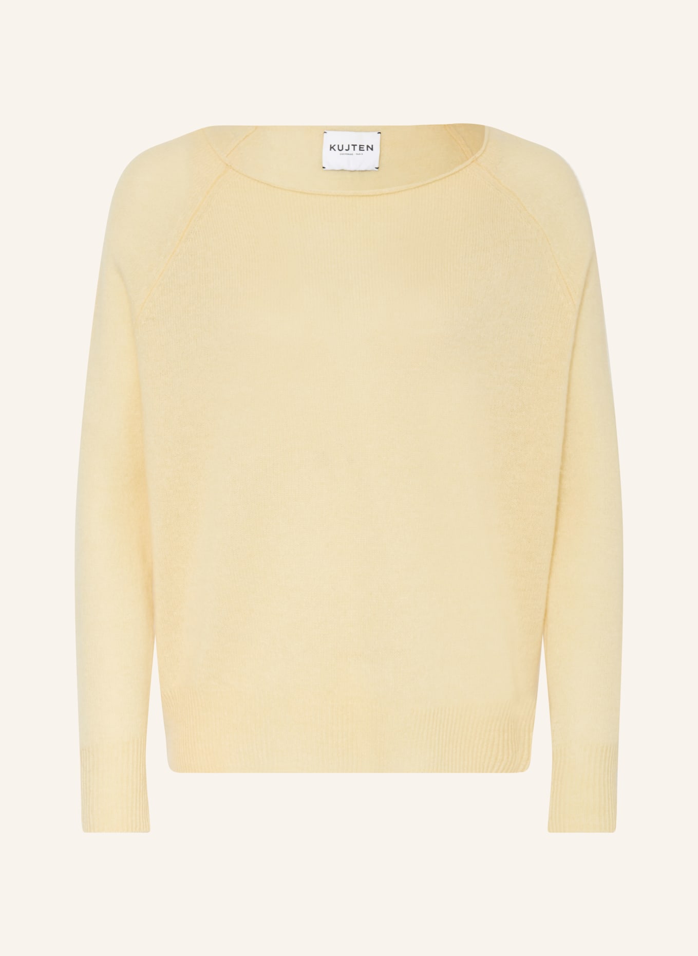KUJTEN LIORA cashmere sweater: LIGHT YELLOW
