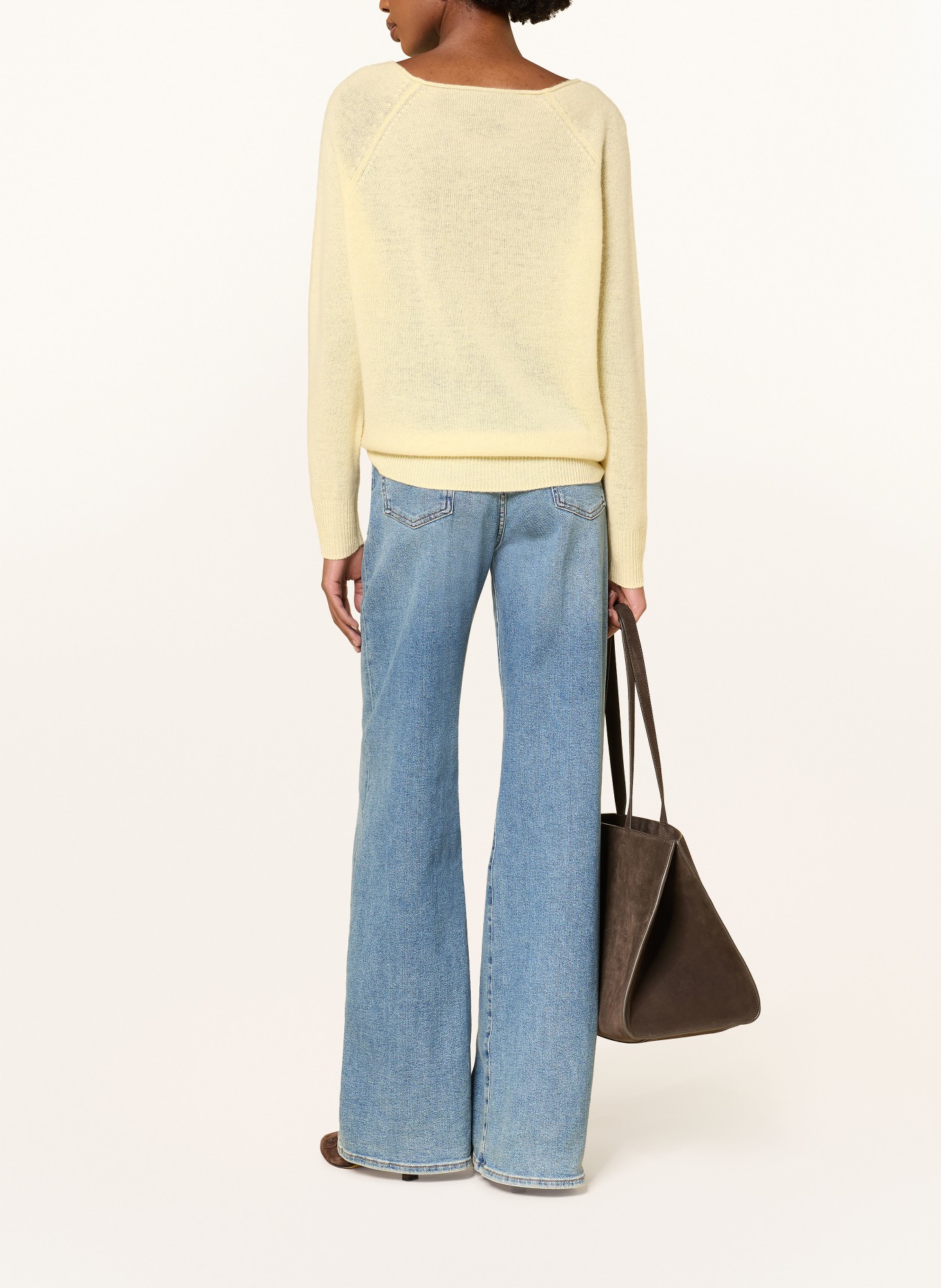 KUJTEN LIORA cashmere sweater: LIGHT YELLOW