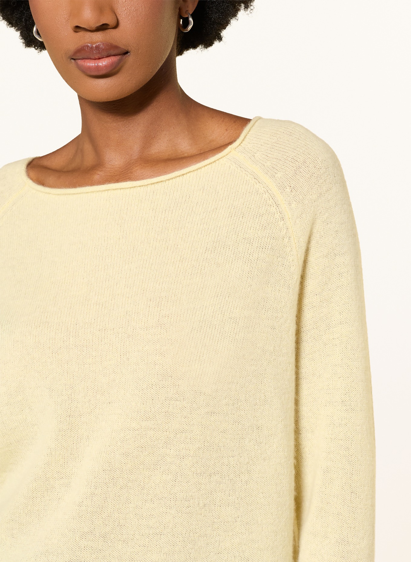 KUJTEN LIORA cashmere sweater: LIGHT YELLOW