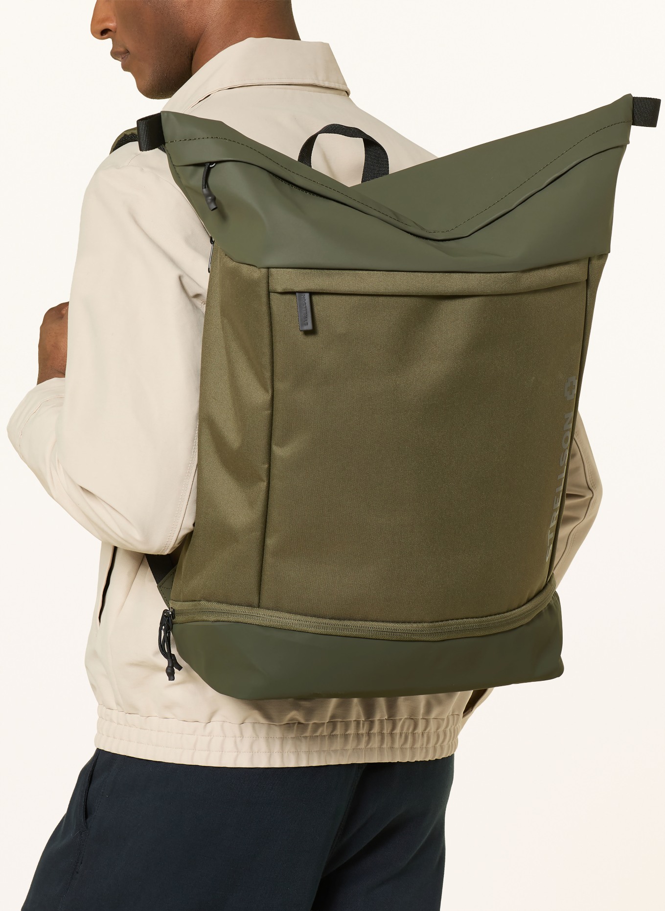 STRELLSON Rugzak ALPERTON SEBASTIAN: KAKI / ZWART