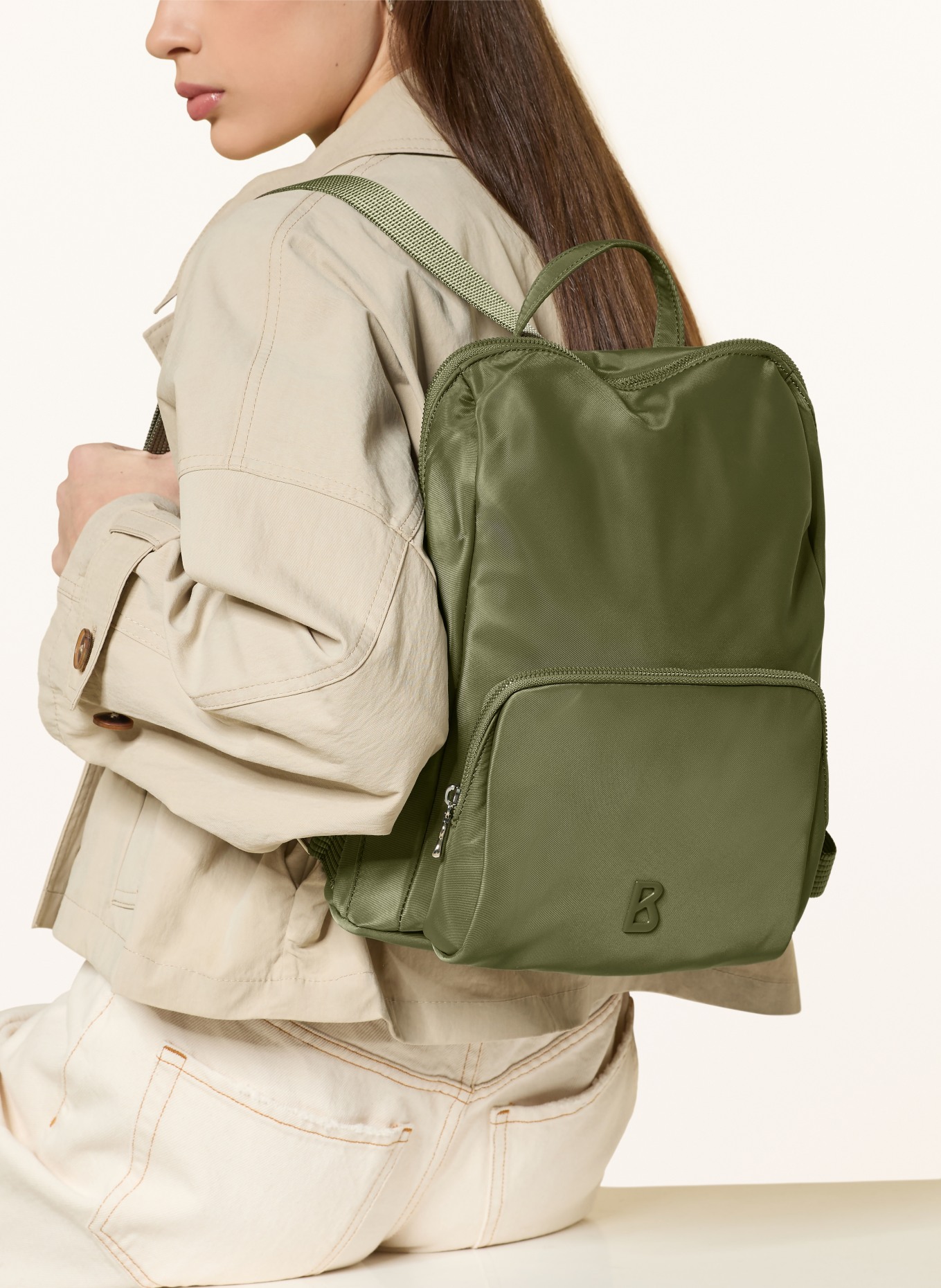 BOGNER Plecak VERBIER PLAY 1.0: KHAKI / SREBRNY
