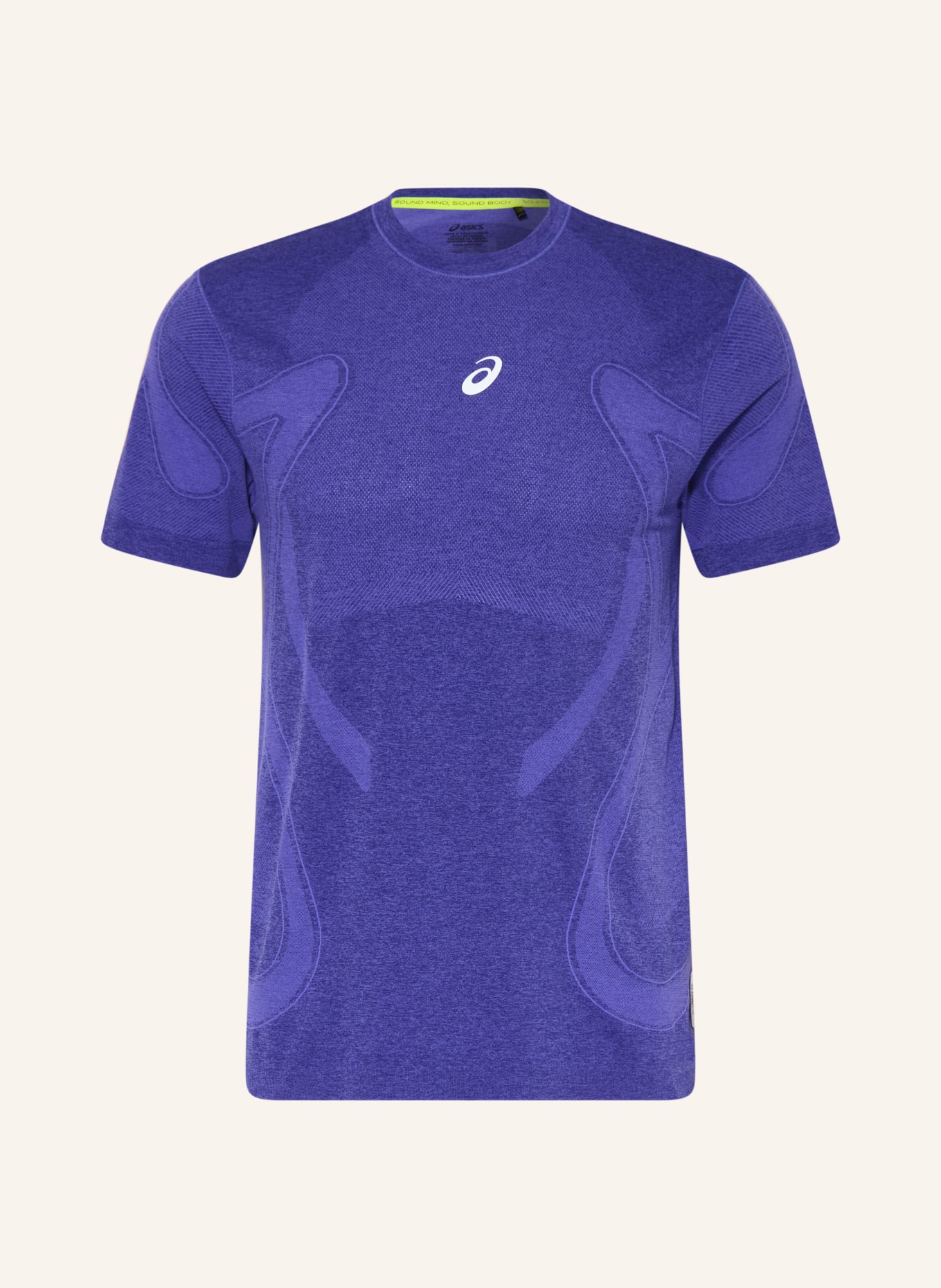 ASICS ROAD SEAMLESS SS running shirt: BLUE / PURPLE